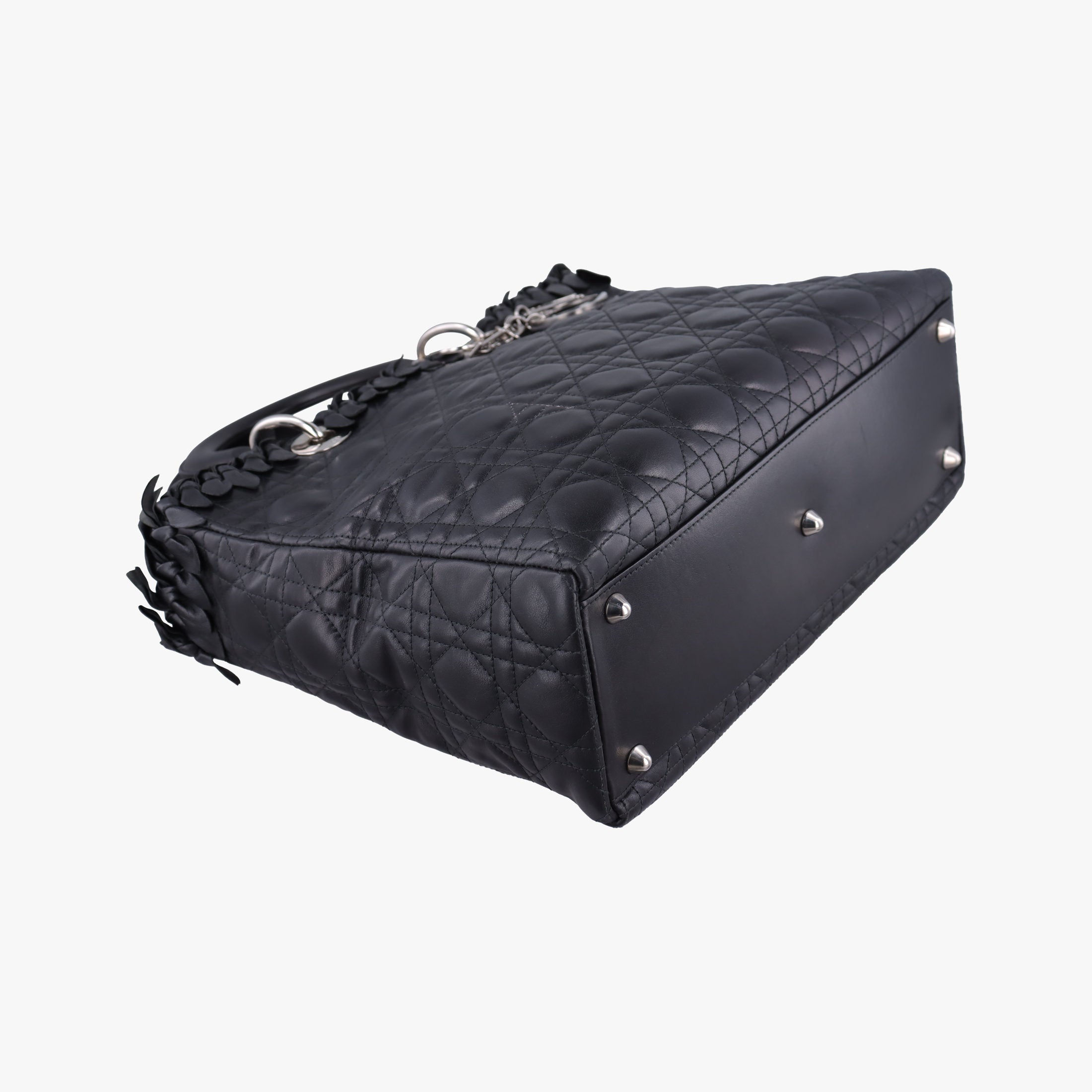 Pre-owned Christian Dior Lady Dior Black lambskin  shoulderbag | stylenewstar