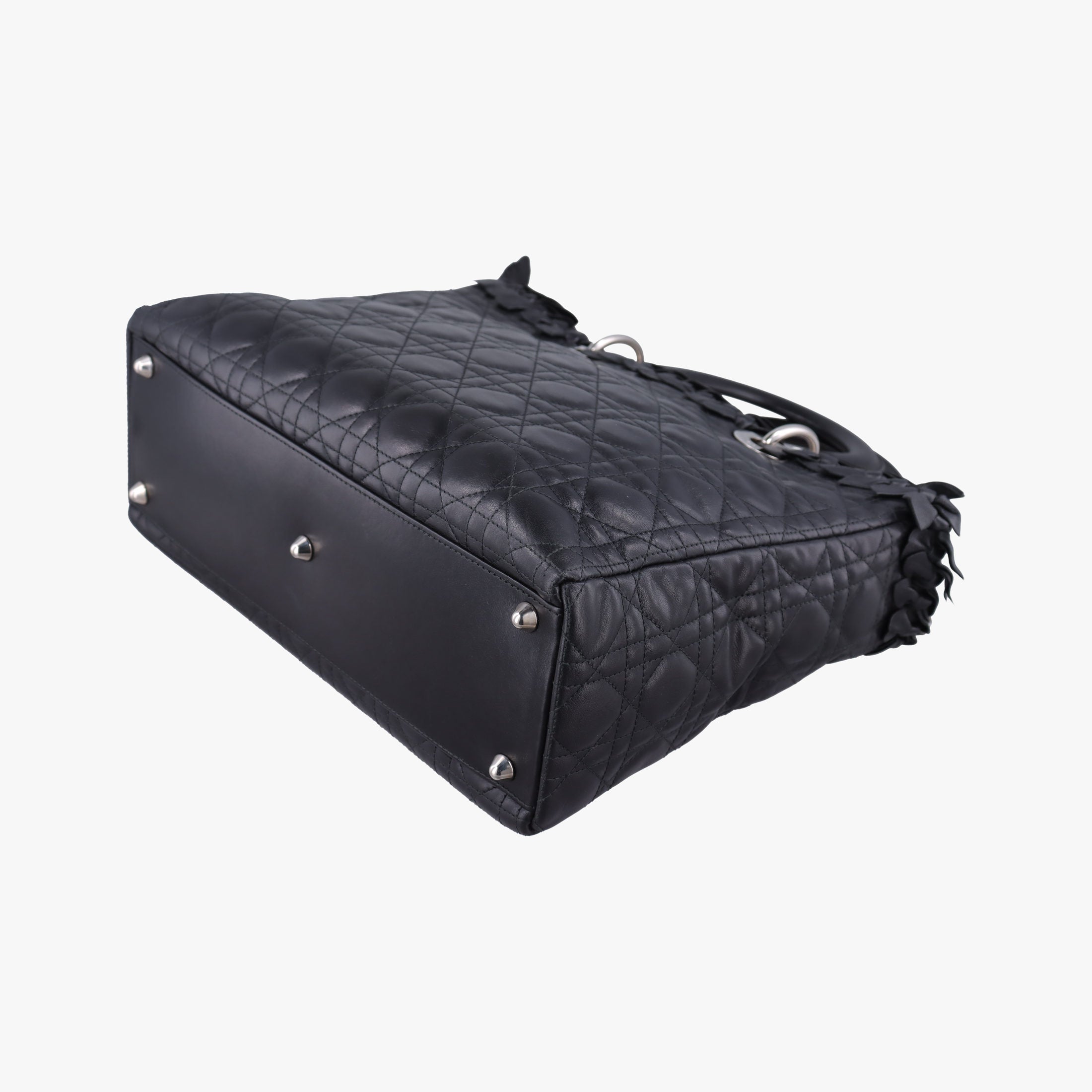 Pre-owned Christian Dior Lady Dior Black lambskin  shoulderbag | stylenewstar