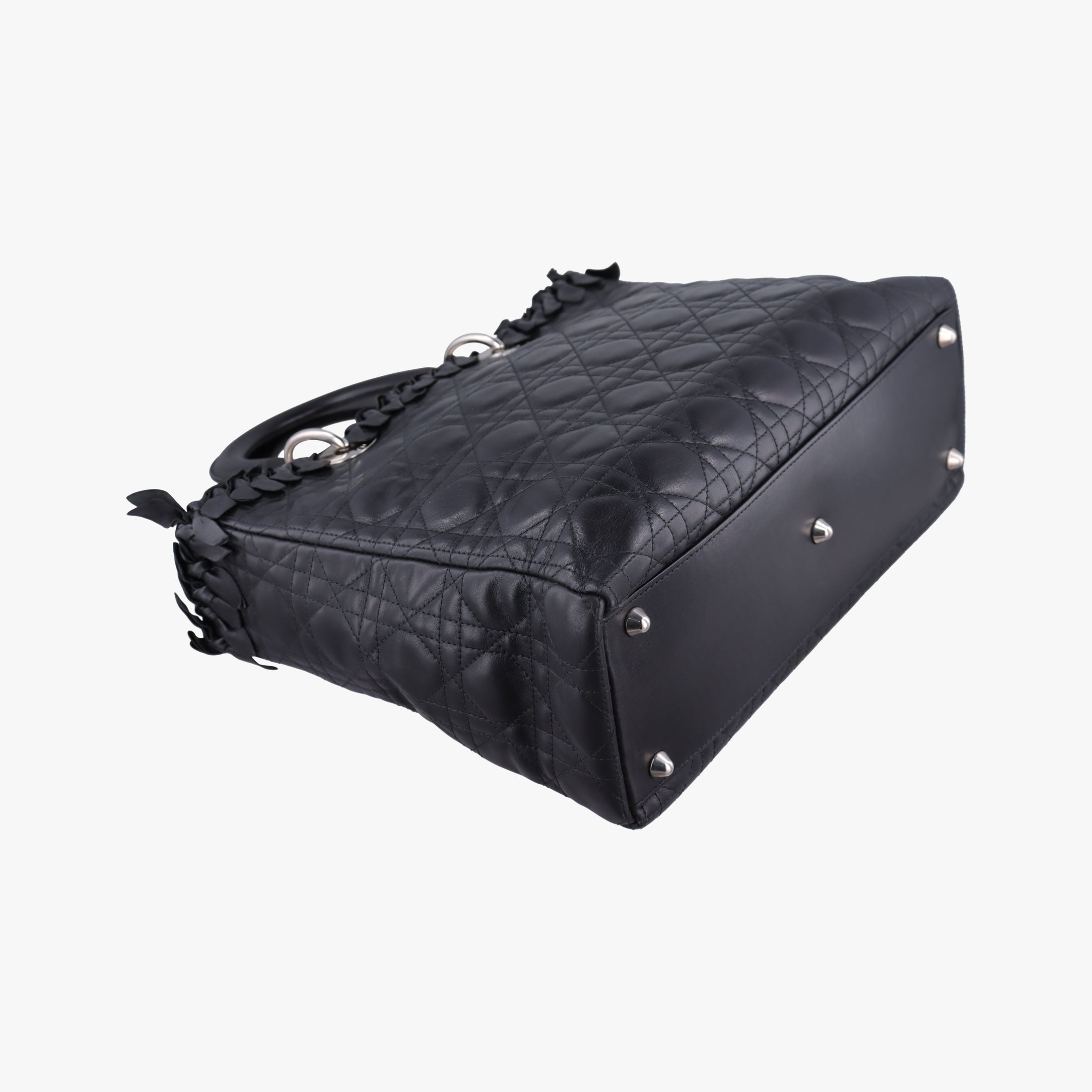 Pre-owned Christian Dior Lady Dior Black lambskin  shoulderbag | stylenewstar