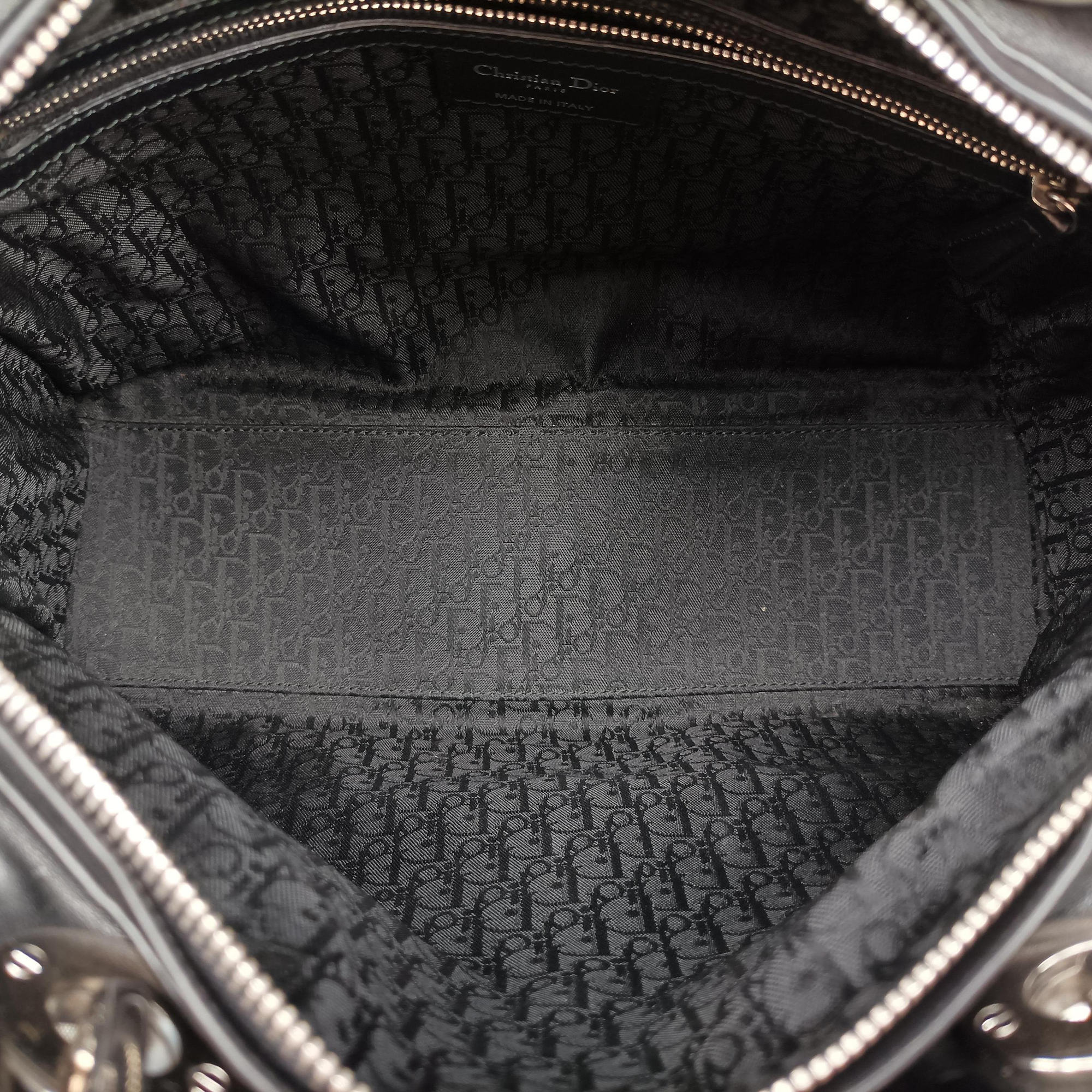 Pre-owned Christian Dior Lady Dior Black lambskin  shoulderbag | stylenewstar