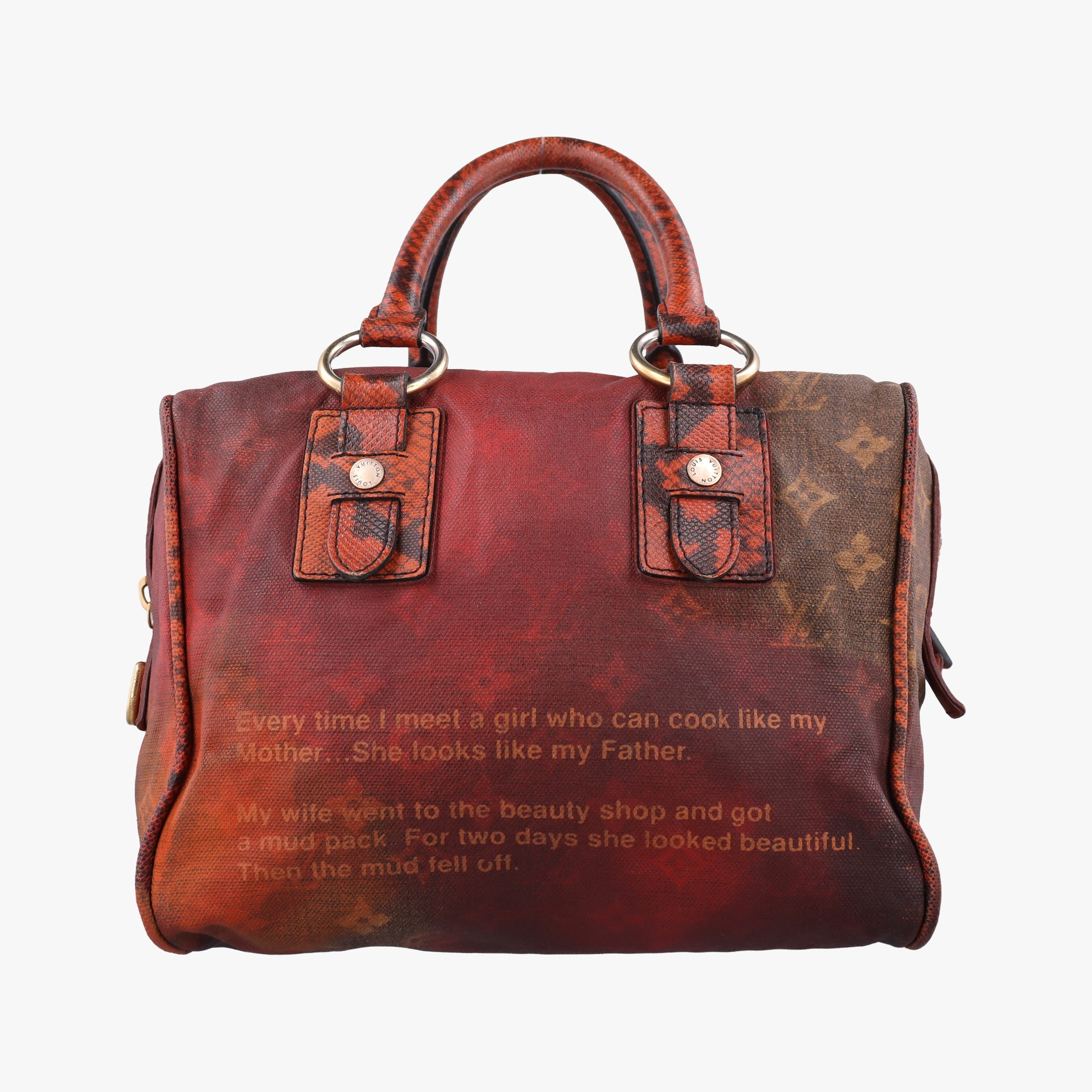 Pre-owned Louis Vuitton Man Crazy rouge×multicolor Monogram Jokes M95737 handbag | stylenewstar