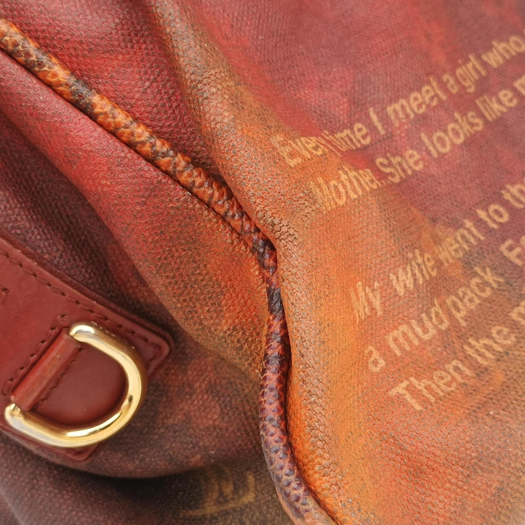 Pre-owned Louis Vuitton Man Crazy rouge×multicolor Monogram Jokes M95737 handbag | stylenewstar
