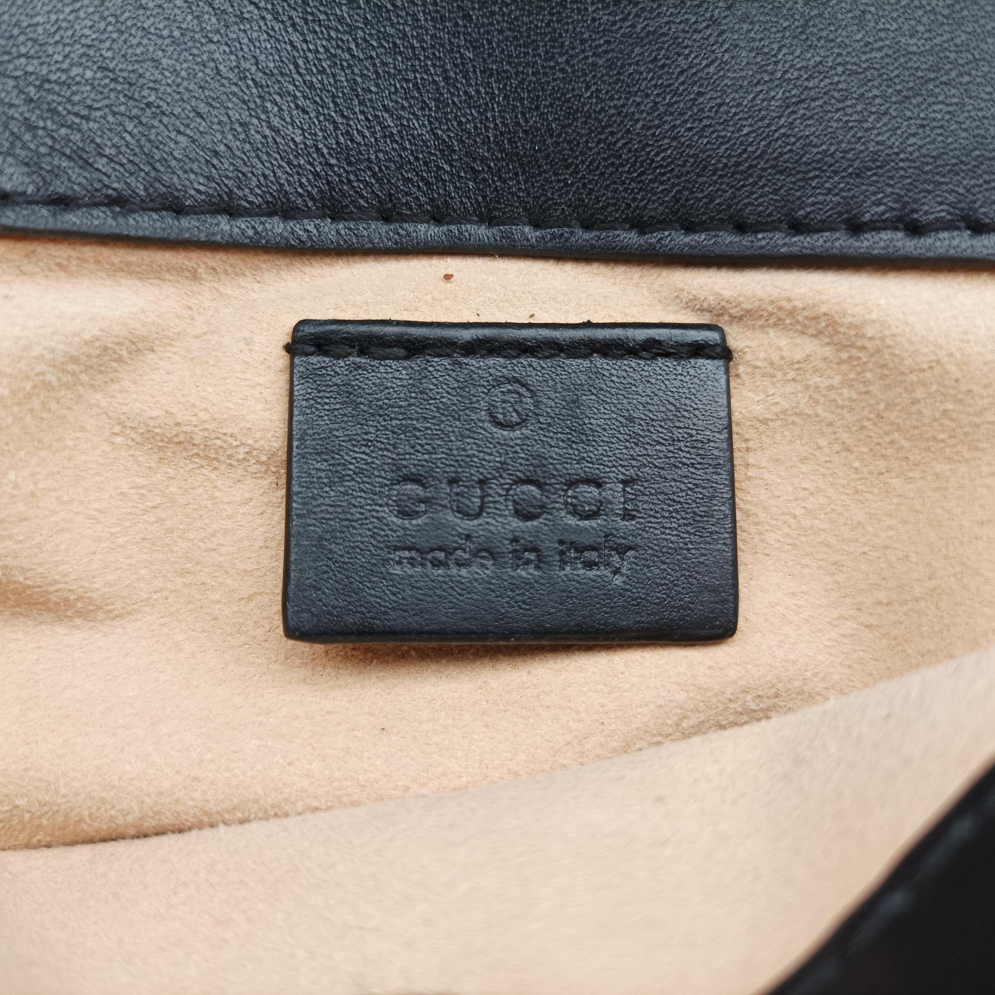 Pre-owned Gucci GG Marmont Black Leather 476433 shoulderbag | stylenewstar