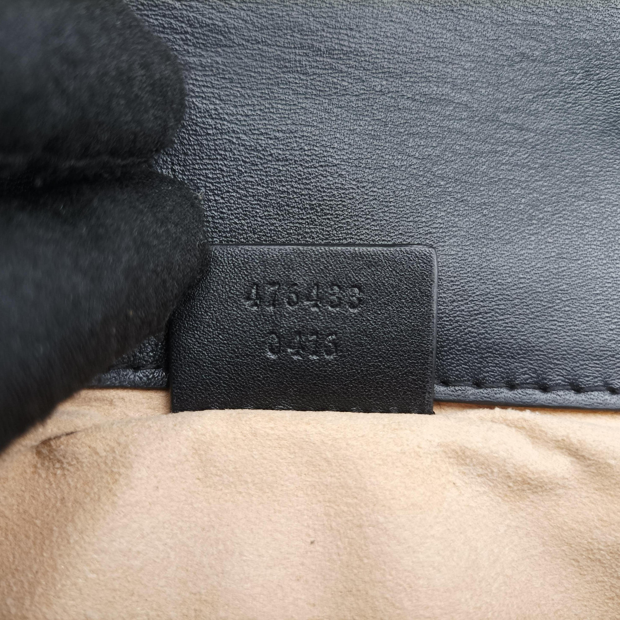 Pre-owned Gucci GG Marmont Black Leather 476433 shoulderbag | stylenewstar