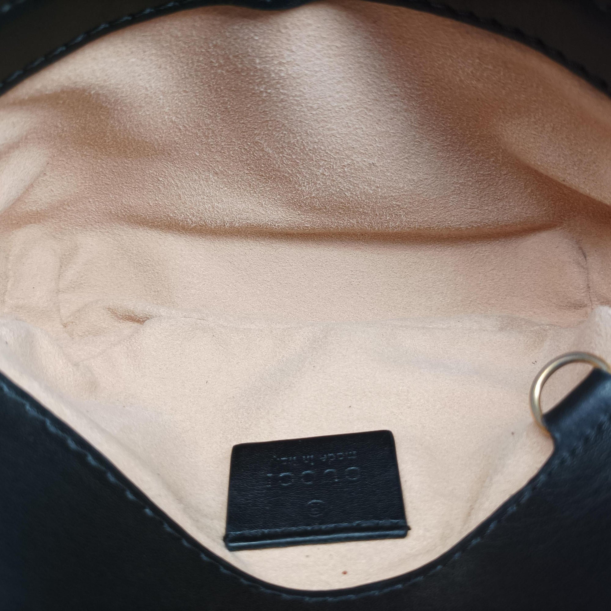 Pre-owned Gucci GG Marmont Black Leather 476433 shoulderbag | stylenewstar