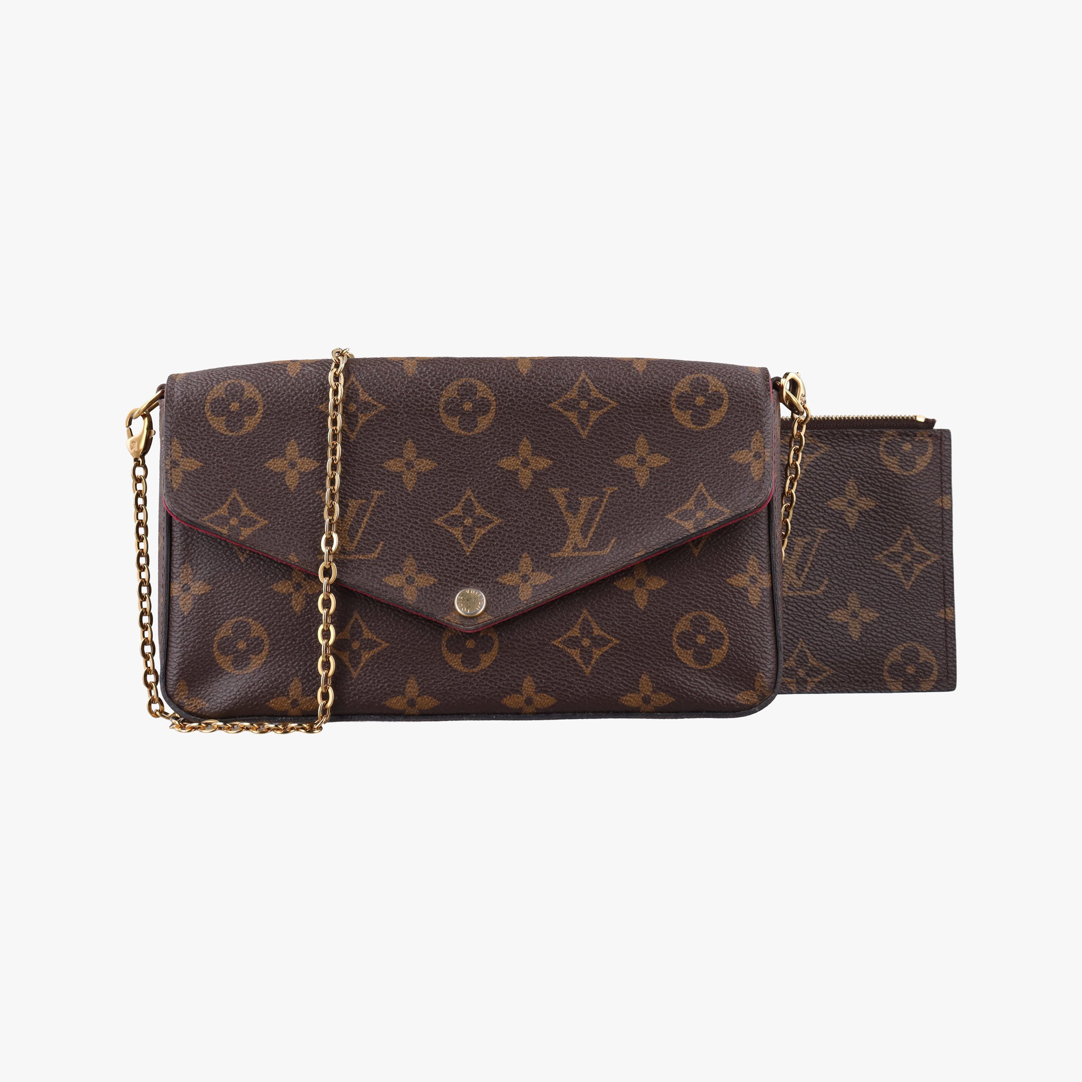Secondhand Louis Vuitton Pochette Felicie Brown Monogram Canvas M61276 shoulderbag | stylenewstar