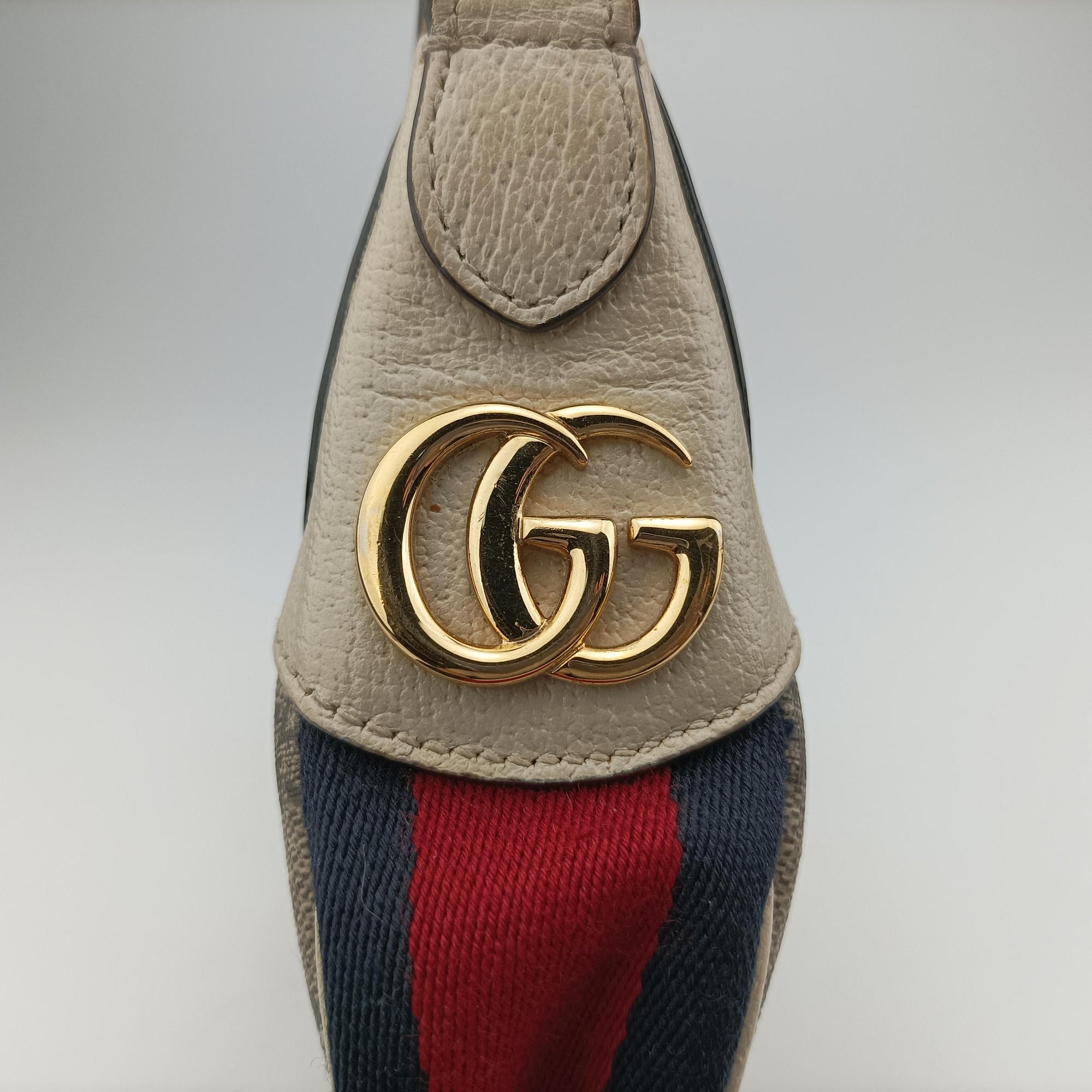 Pre-owned Gucci Ophidia Beige × White PVC coated canvas×Leather 658551 handbag | stylenewstar