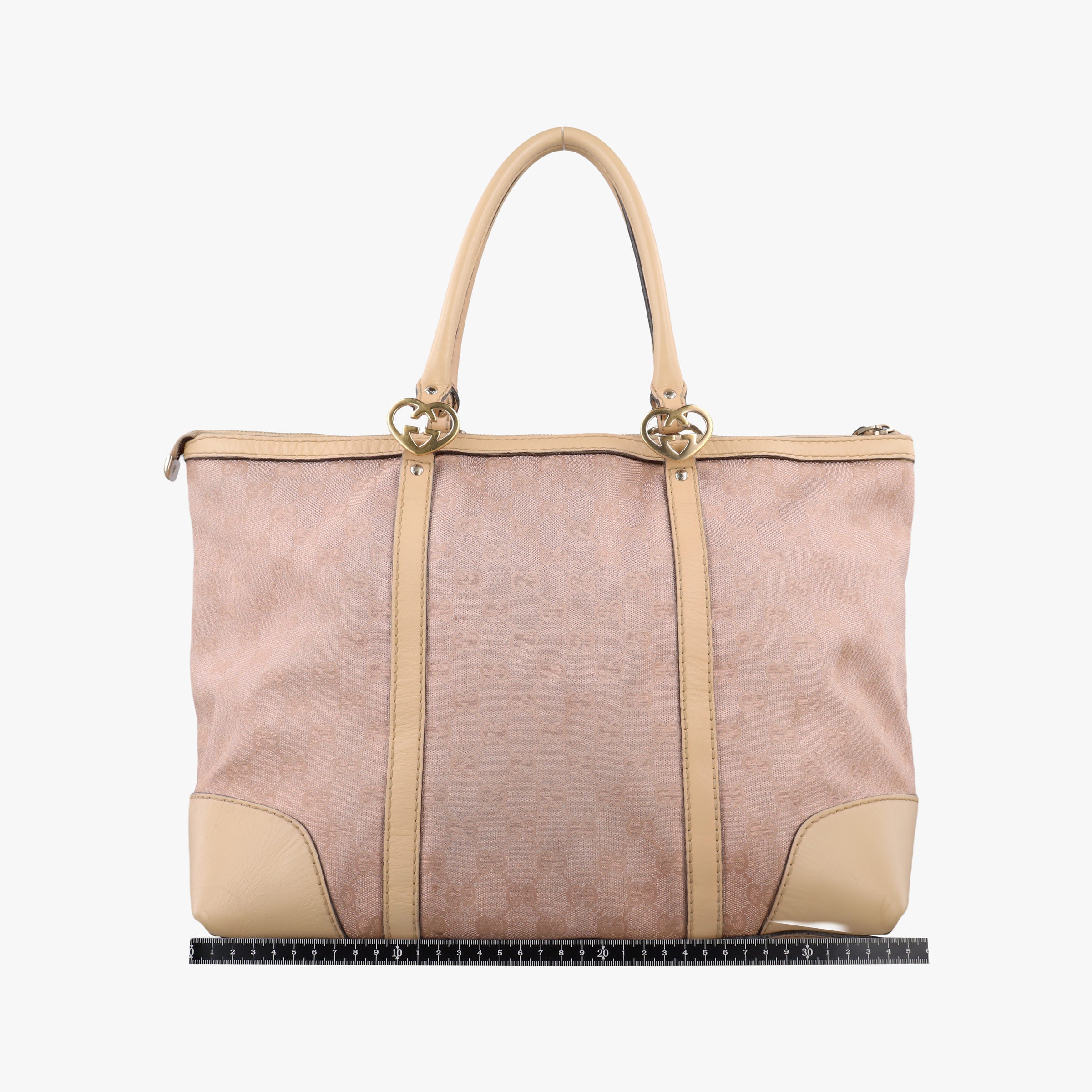 Pre-owned Gucci Lovely Pink Canvas×Leather 257068 shoulderbag | stylenewstar