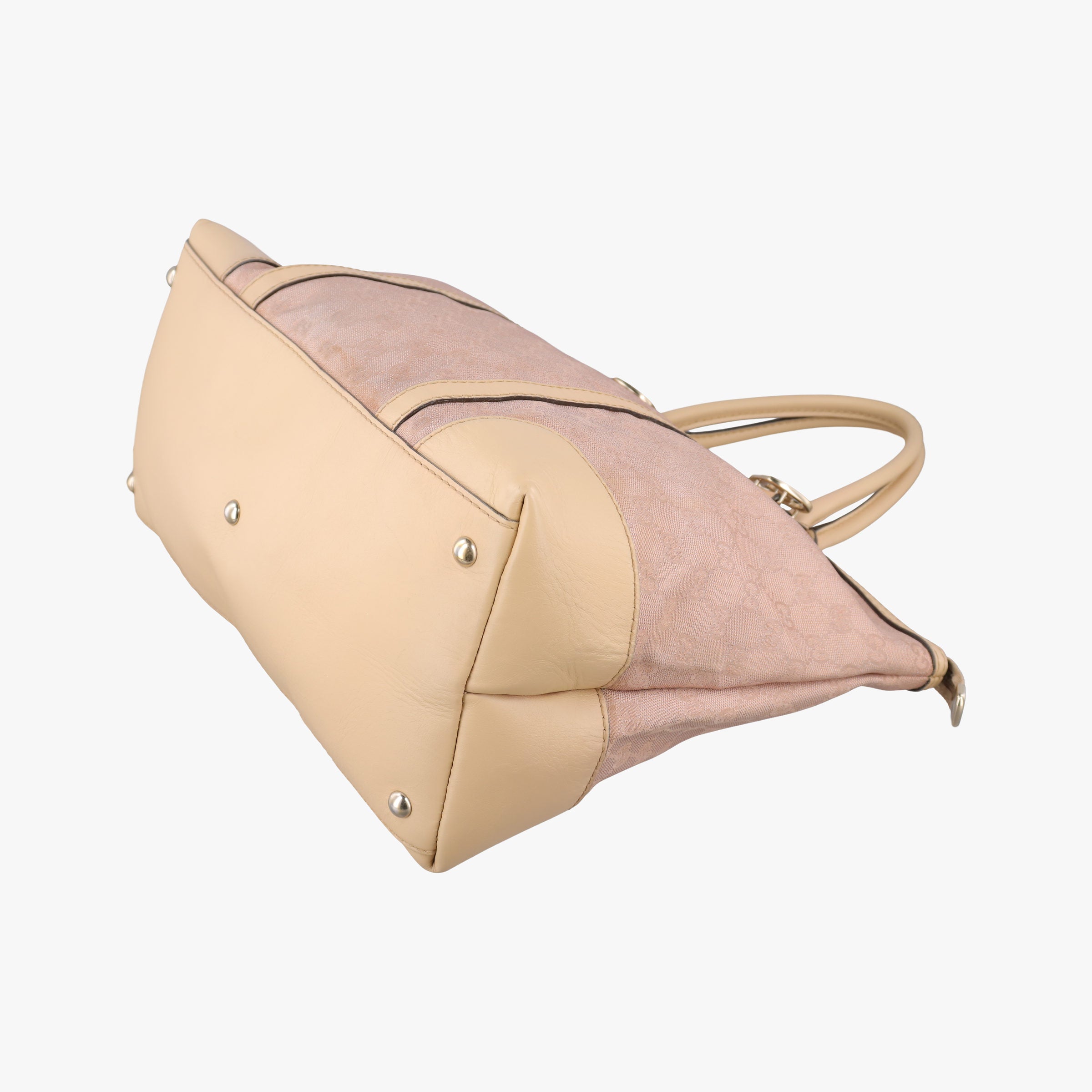 Pre-owned Gucci Lovely Pink Canvas×Leather 257068 shoulderbag | stylenewstar