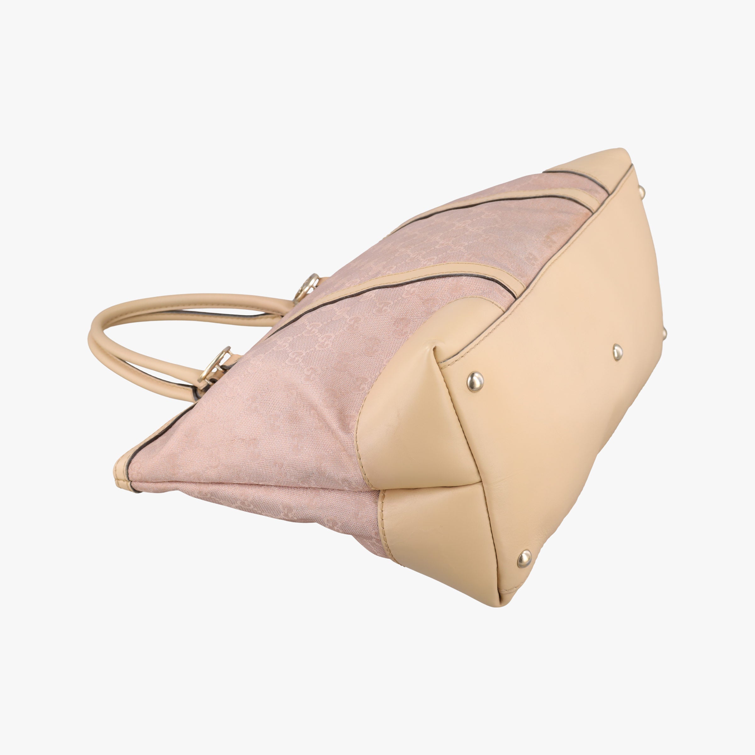 Pre-owned Gucci Lovely Pink Canvas×Leather 257068 shoulderbag | stylenewstar