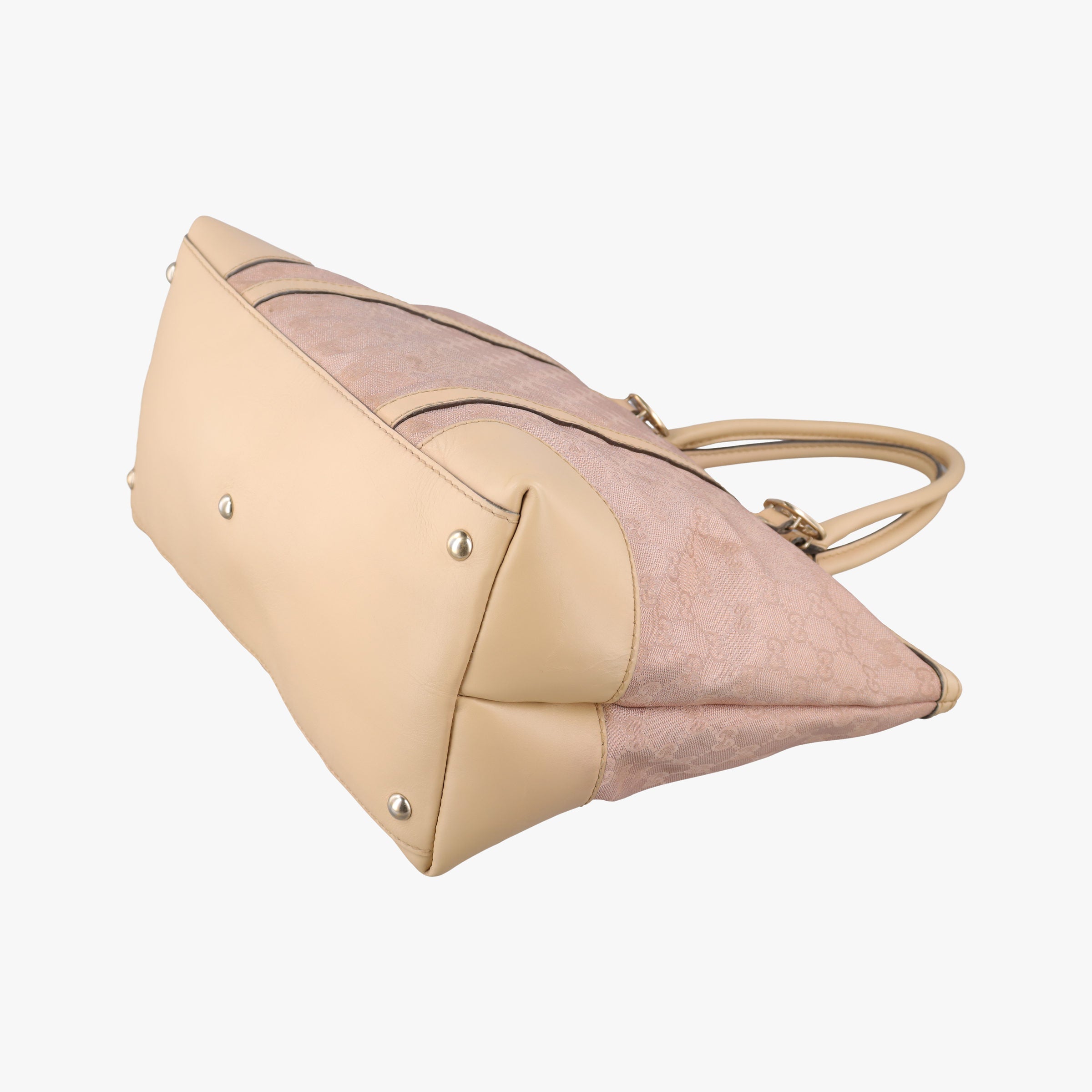 Pre-owned Gucci Lovely Pink Canvas×Leather 257068 shoulderbag | stylenewstar