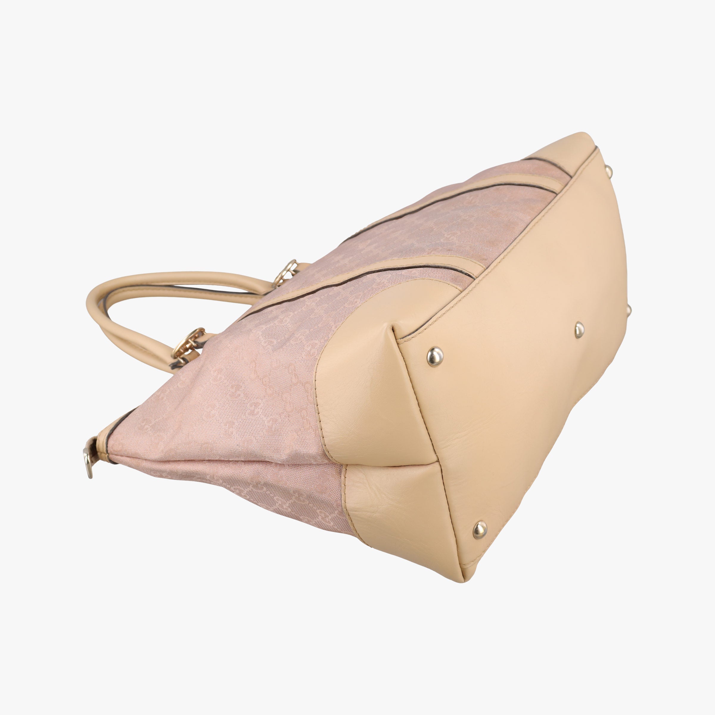 Pre-owned Gucci Lovely Pink Canvas×Leather 257068 shoulderbag | stylenewstar