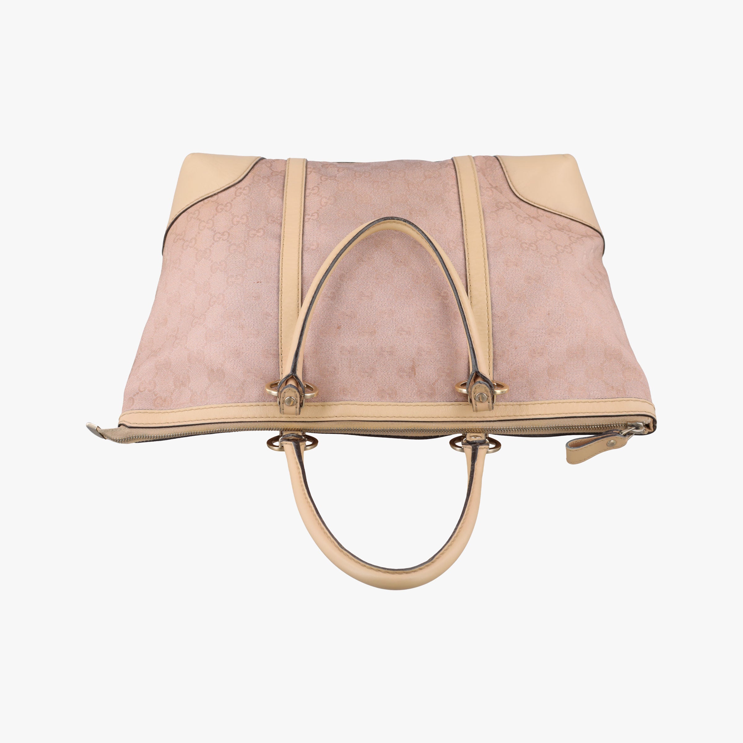 Pre-owned Gucci Lovely Pink Canvas×Leather 257068 shoulderbag | stylenewstar