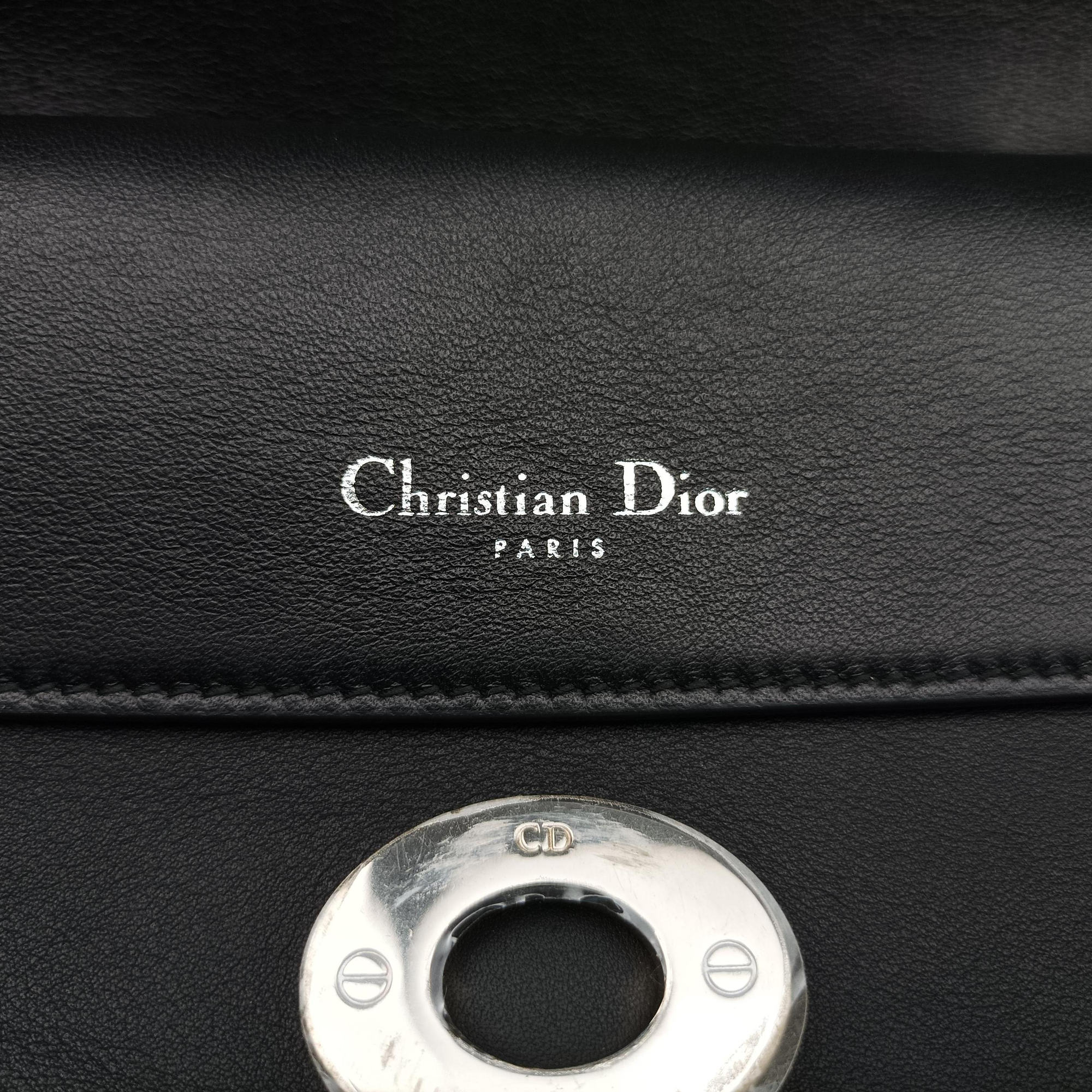 Pre-owned Christian Dior Be Dior Black × Rose Red Leather  shoulderbag | stylenewstar
