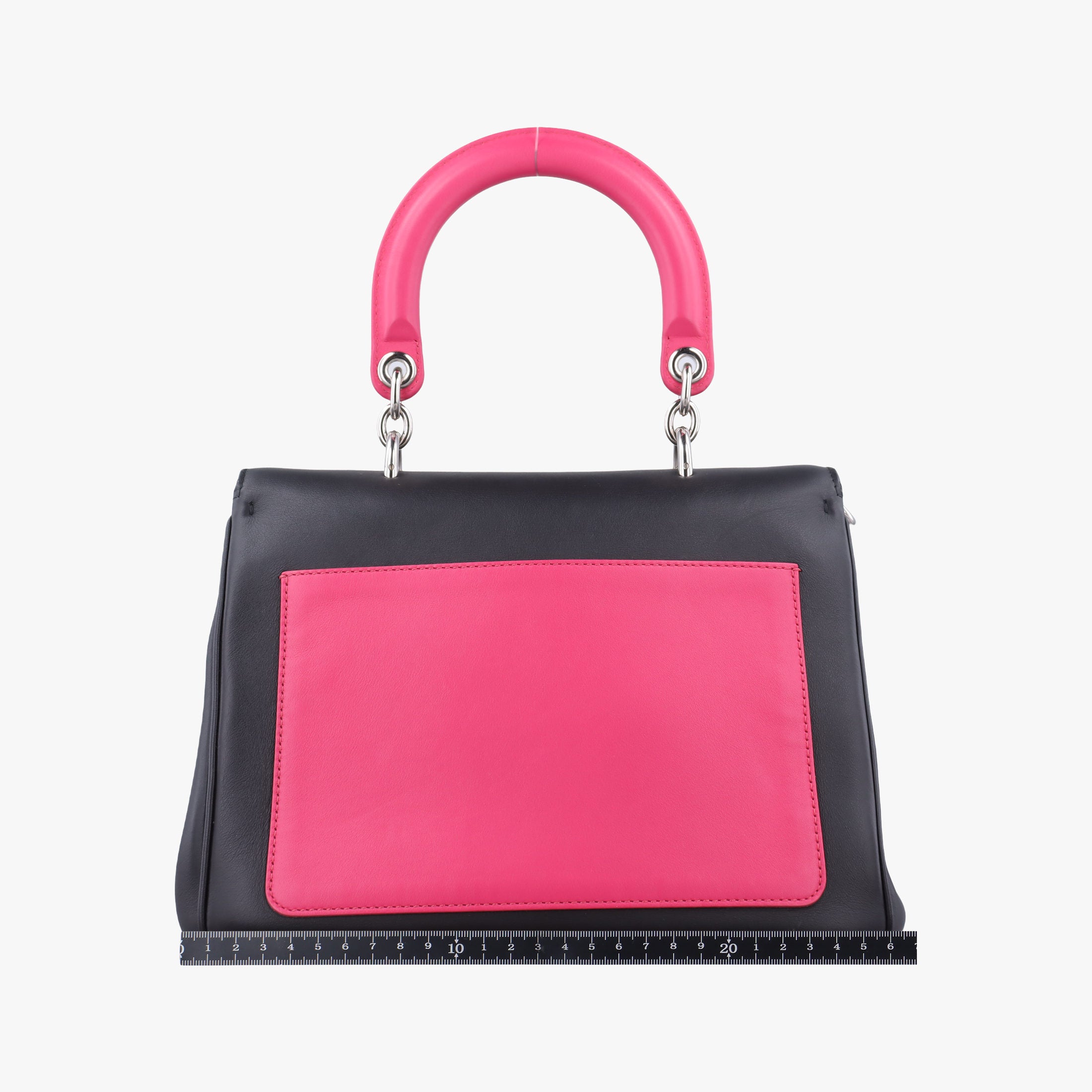 Pre-owned Christian Dior Be Dior Black × Rose Red Leather  shoulderbag | stylenewstar