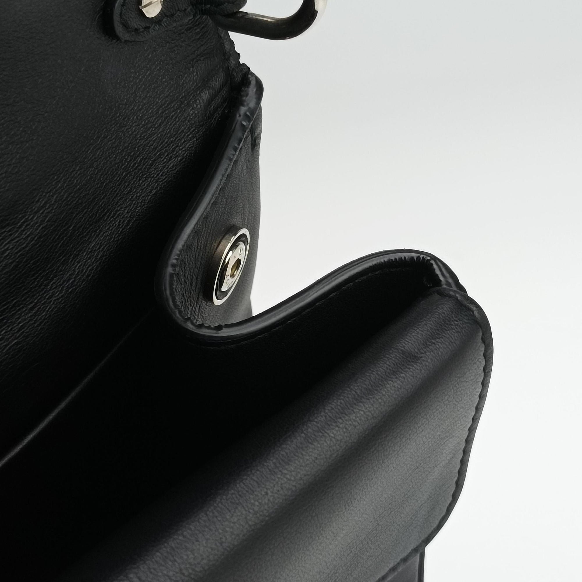 Pre-owned Christian Dior Be Dior Black × Rose Red Leather  shoulderbag | stylenewstar