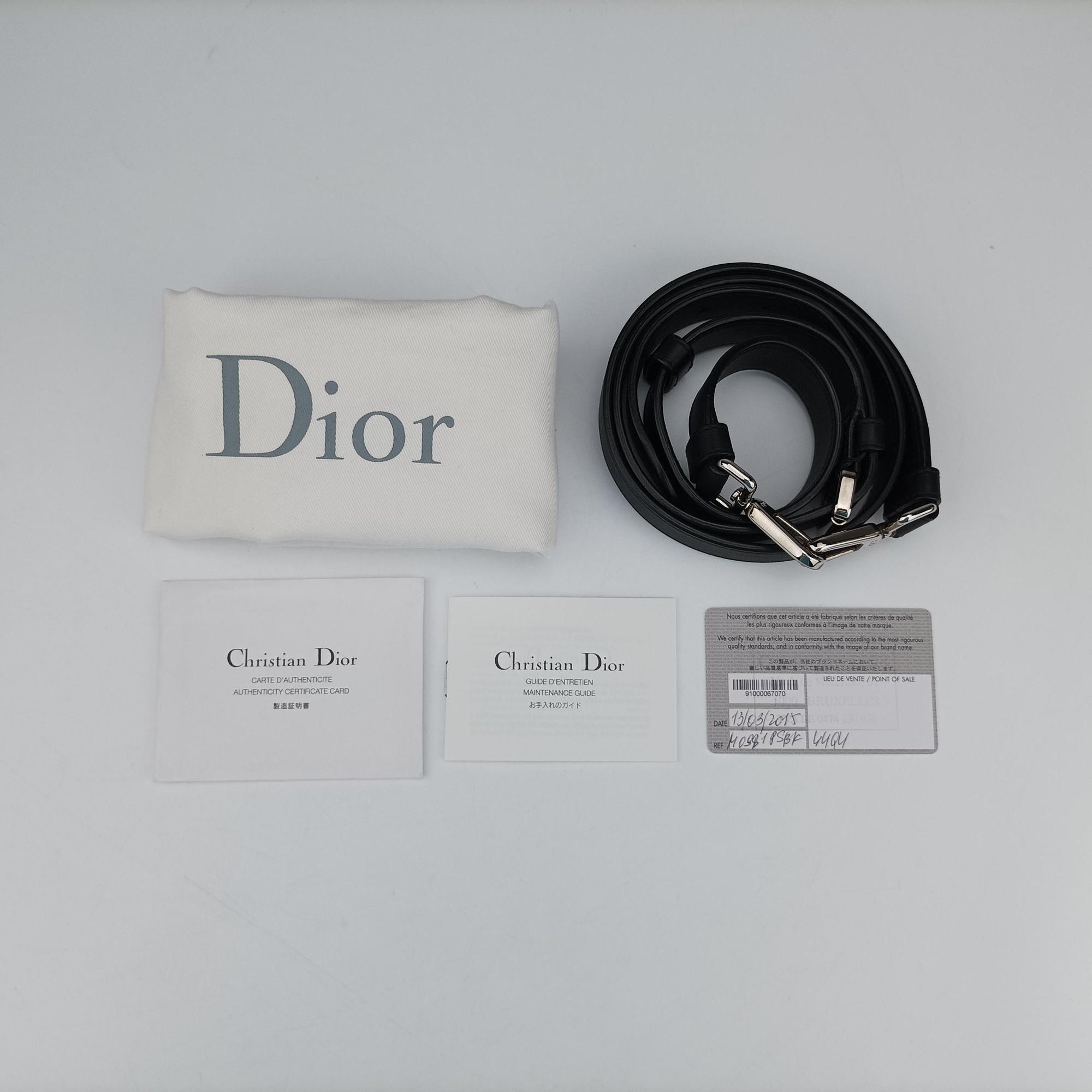 Pre-owned Christian Dior Be Dior Black × Rose Red Leather  shoulderbag | stylenewstar