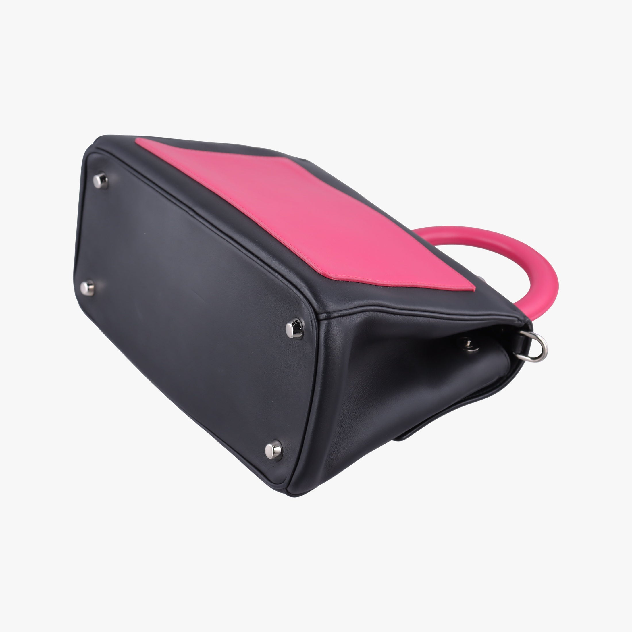 Pre-owned Christian Dior Be Dior Black × Rose Red Leather  shoulderbag | stylenewstar