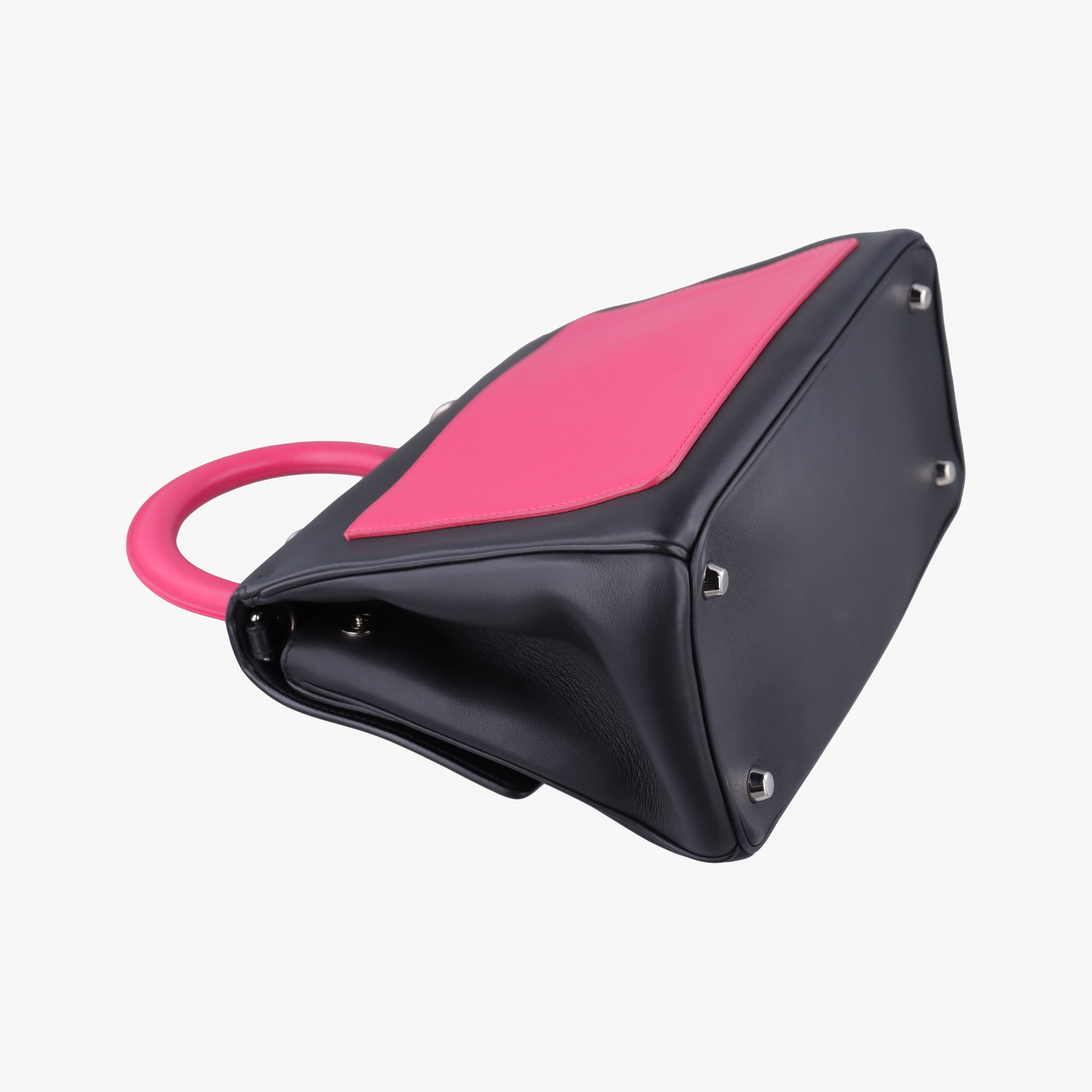 Pre-owned Christian Dior Be Dior Black × Rose Red Leather  shoulderbag | stylenewstar