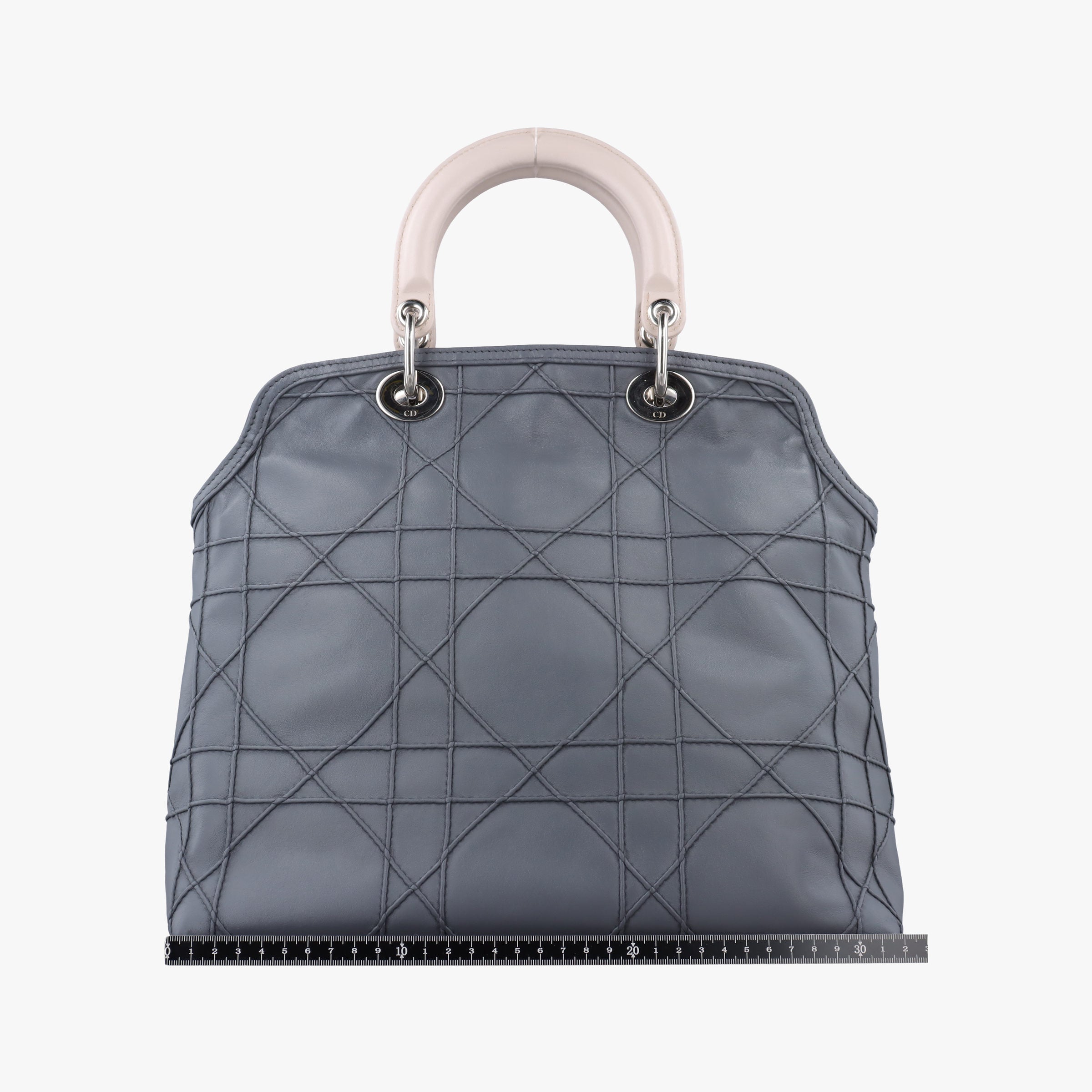 Secondhand Christian Dior granville Gray × Pink lambskin  shoulderbag | stylenewstar