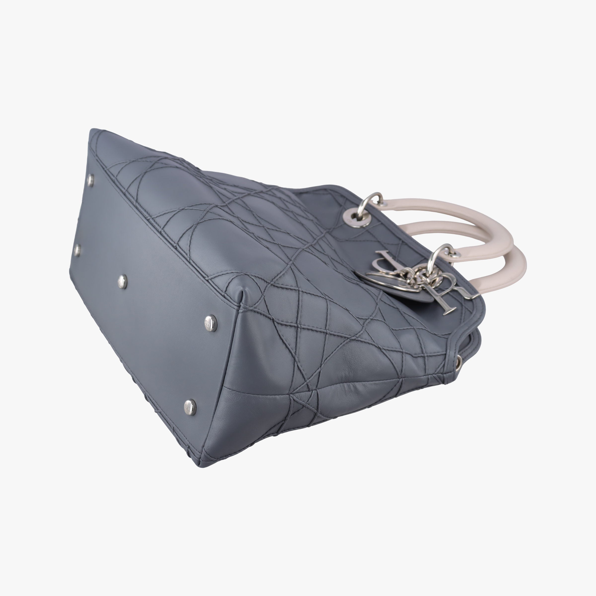 Secondhand Christian Dior granville Gray × Pink lambskin  shoulderbag | stylenewstar