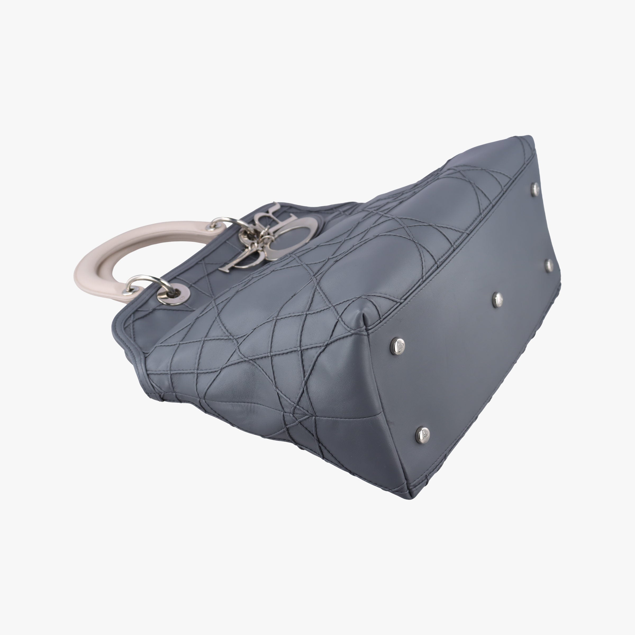 Secondhand Christian Dior granville Gray × Pink lambskin  shoulderbag | stylenewstar