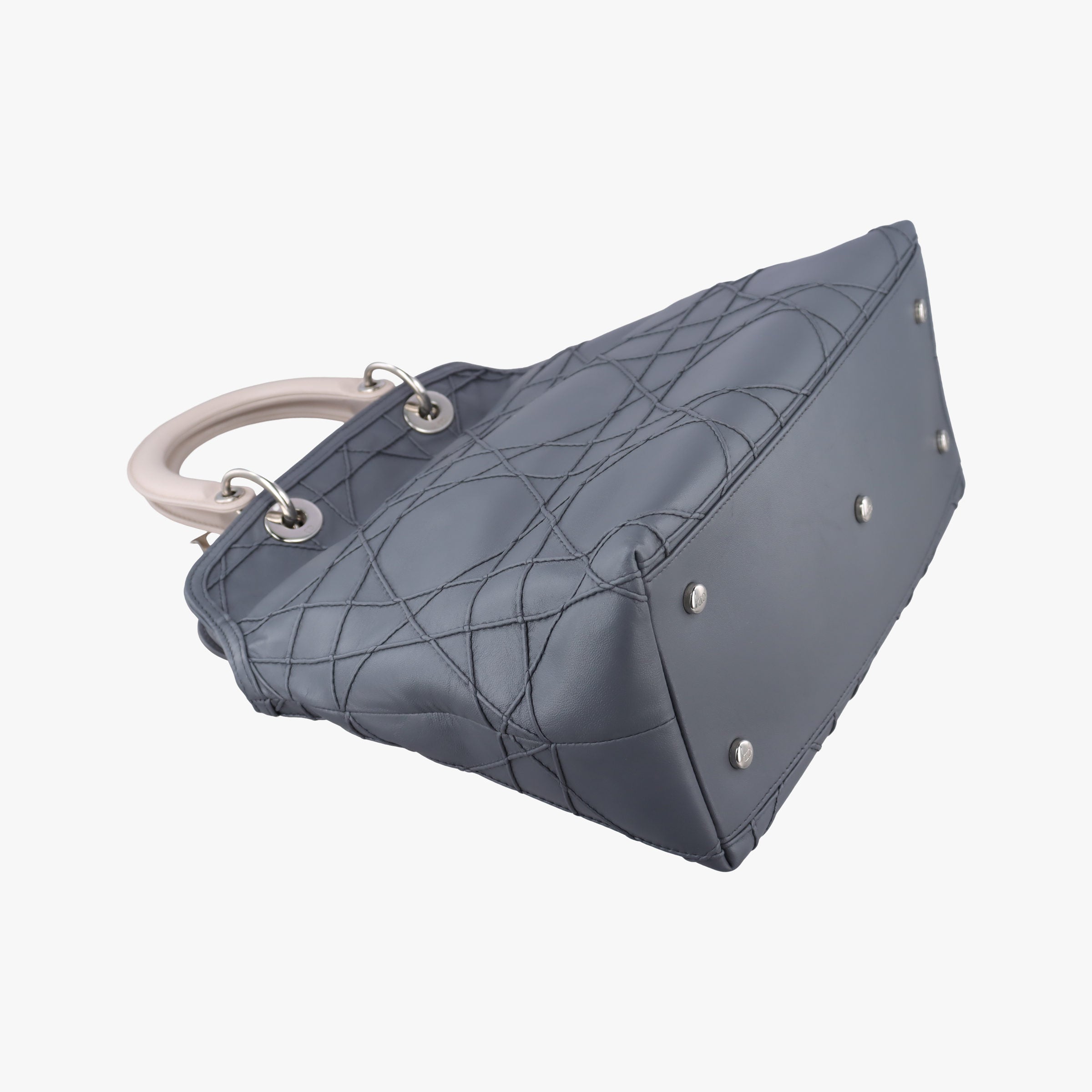 Secondhand Christian Dior granville Gray × Pink lambskin  shoulderbag | stylenewstar