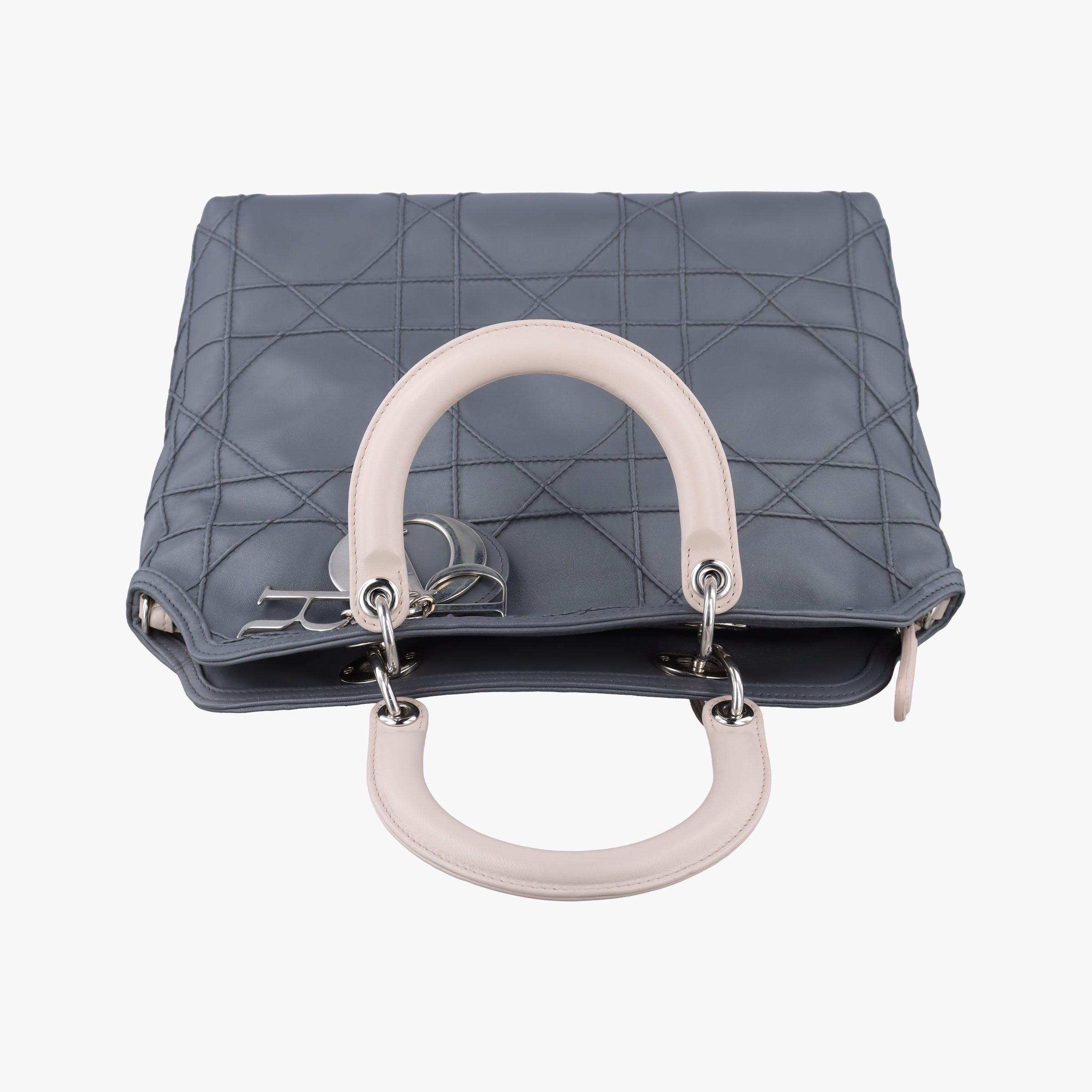 Secondhand Christian Dior granville Gray × Pink lambskin  shoulderbag | stylenewstar