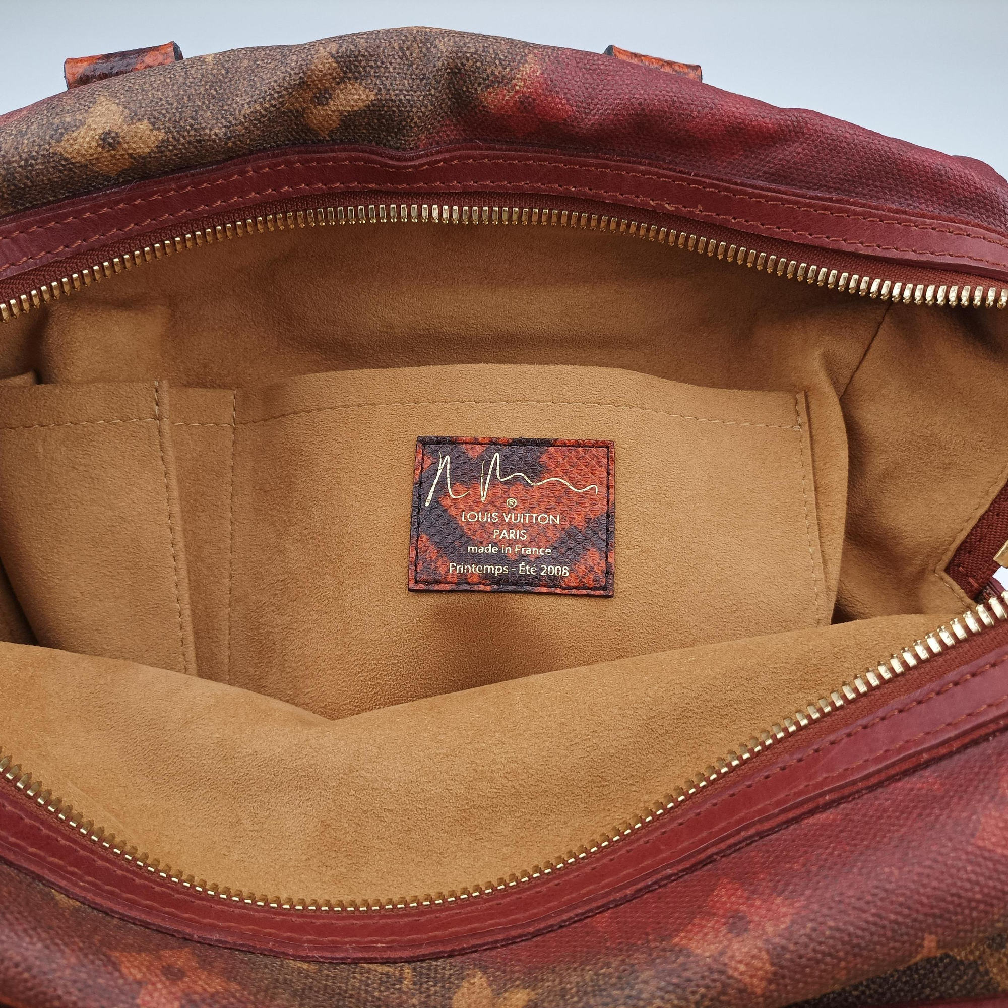 Pre-owned Louis Vuitton Man Crazy rouge×multicolor Monogram Jokes M95737 handbag | stylenewstar
