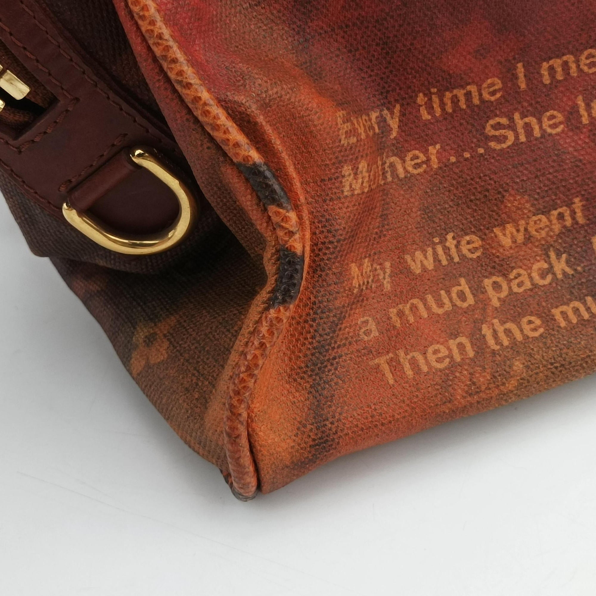 Pre-owned Louis Vuitton Man Crazy rouge×multicolor Monogram Jokes M95737 handbag | stylenewstar