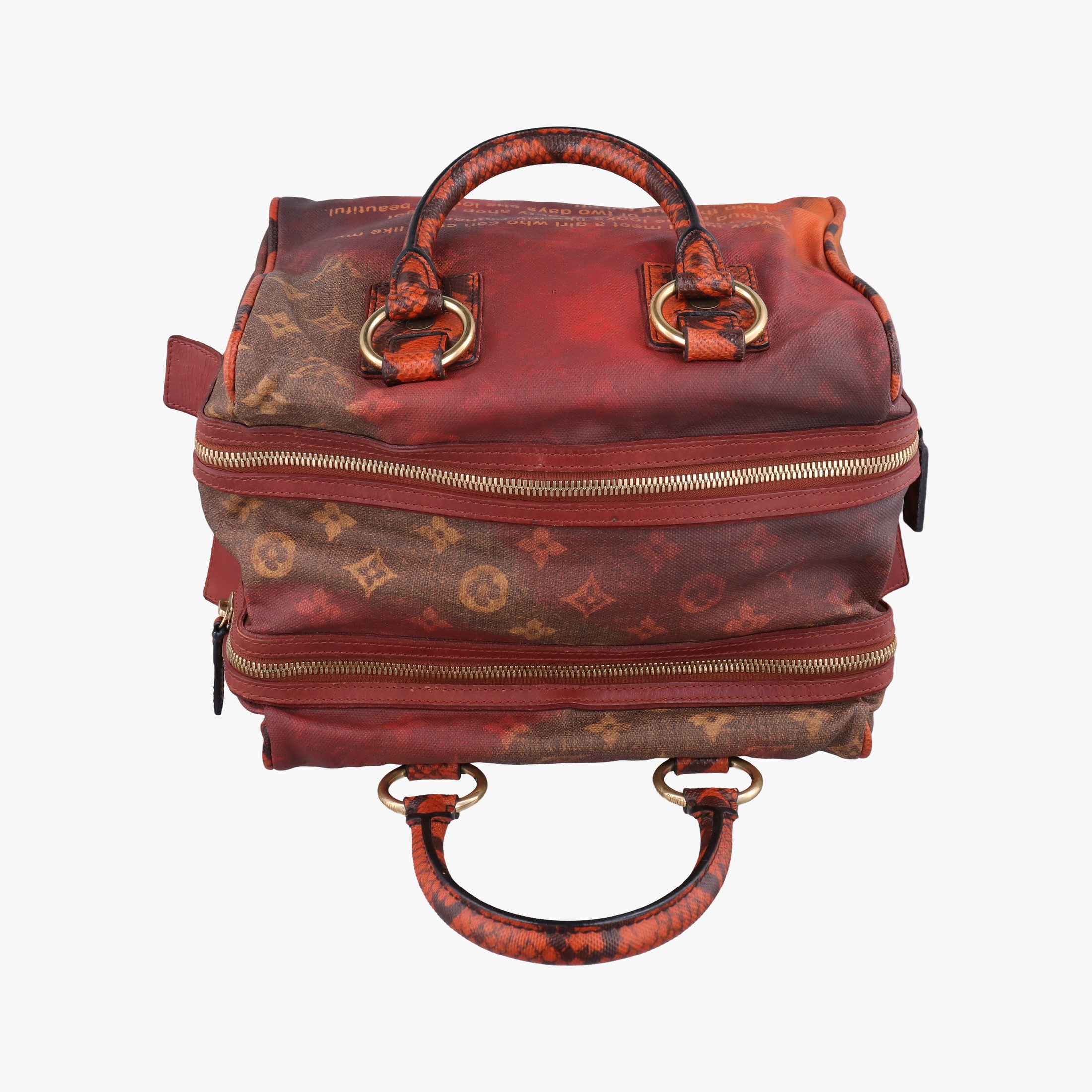 Pre-owned Louis Vuitton Man Crazy rouge×multicolor Monogram Jokes M95737 handbag | stylenewstar
