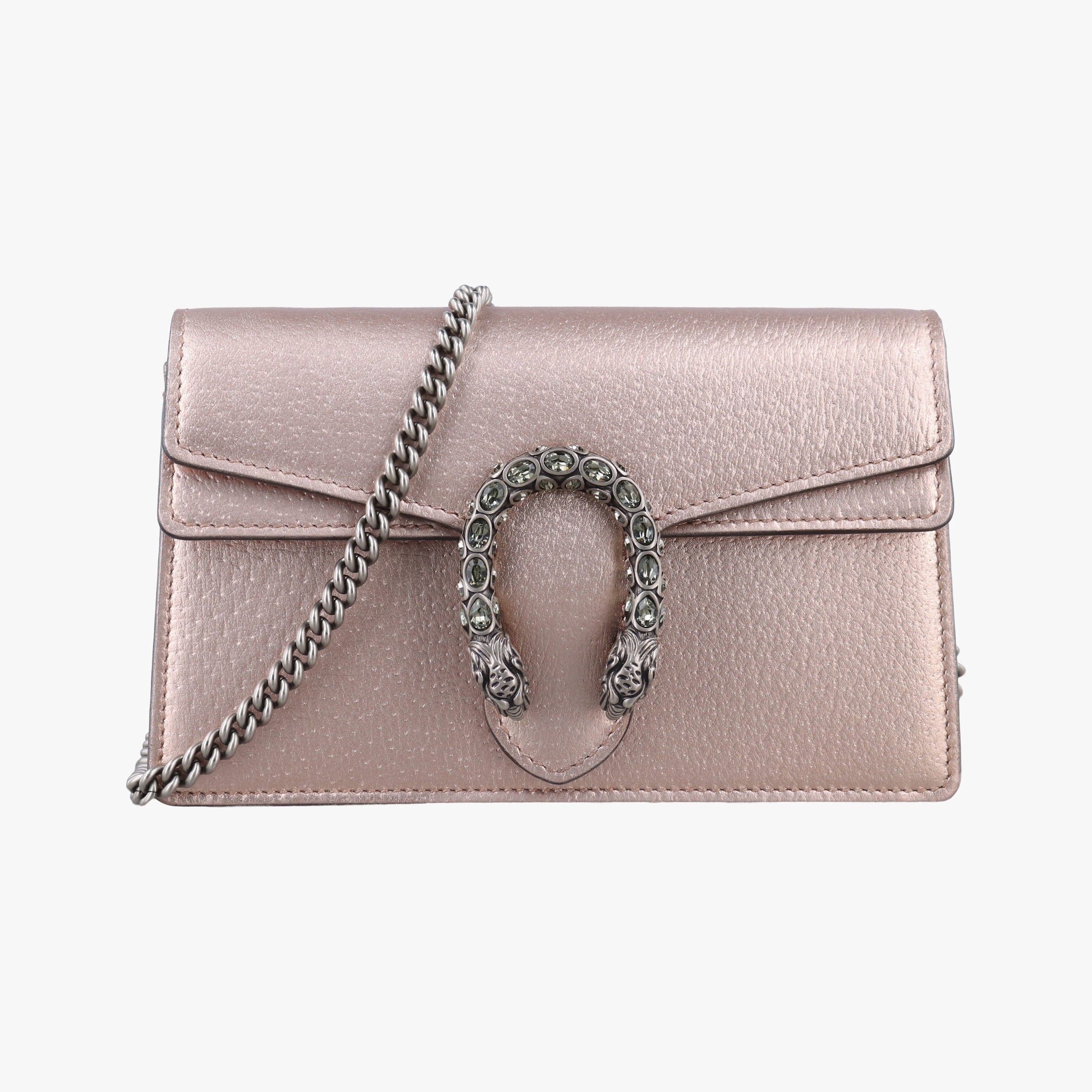 Pre-owned Gucci Dionysus Rose Gold Leather 476432 shoulderbag | stylenewstar