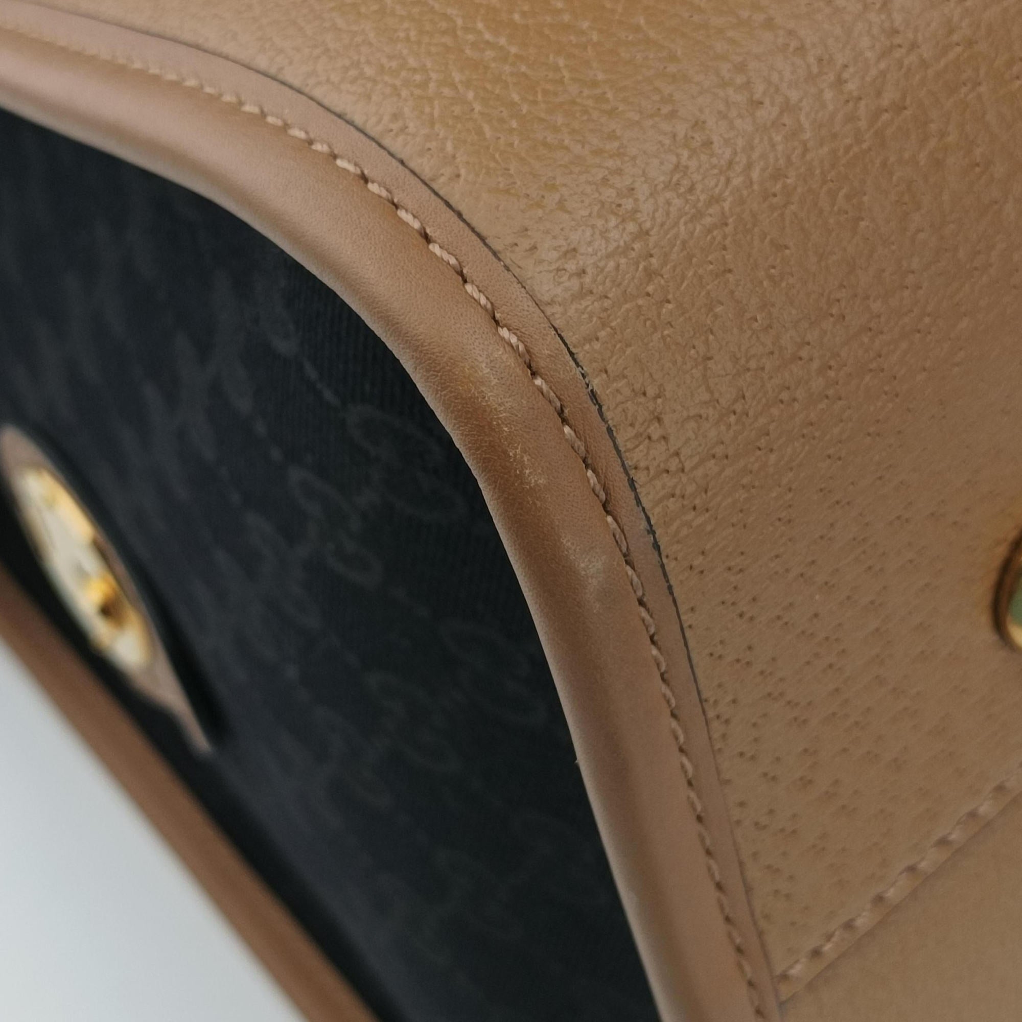 Secondhand Gucci Ophidia Black × Brown × Multicolor Leather×Canvas 715774 shoulderbag | stylenewstar
