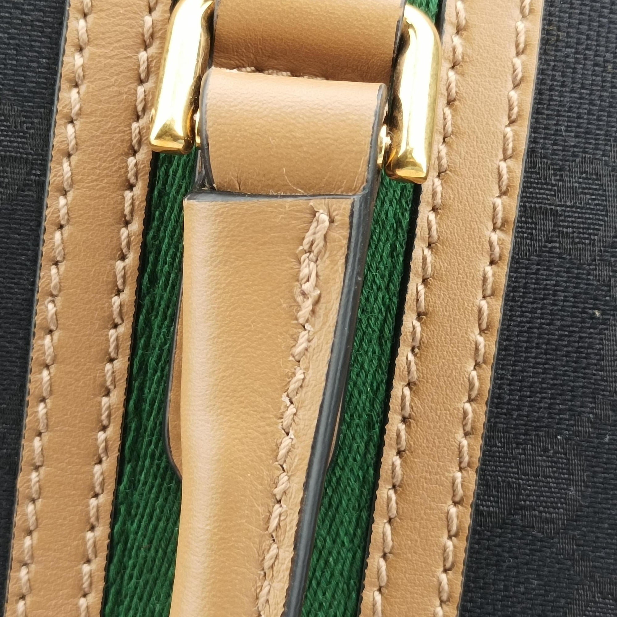 Secondhand Gucci Ophidia Black × Brown × Multicolor Leather×Canvas 715774 shoulderbag | stylenewstar