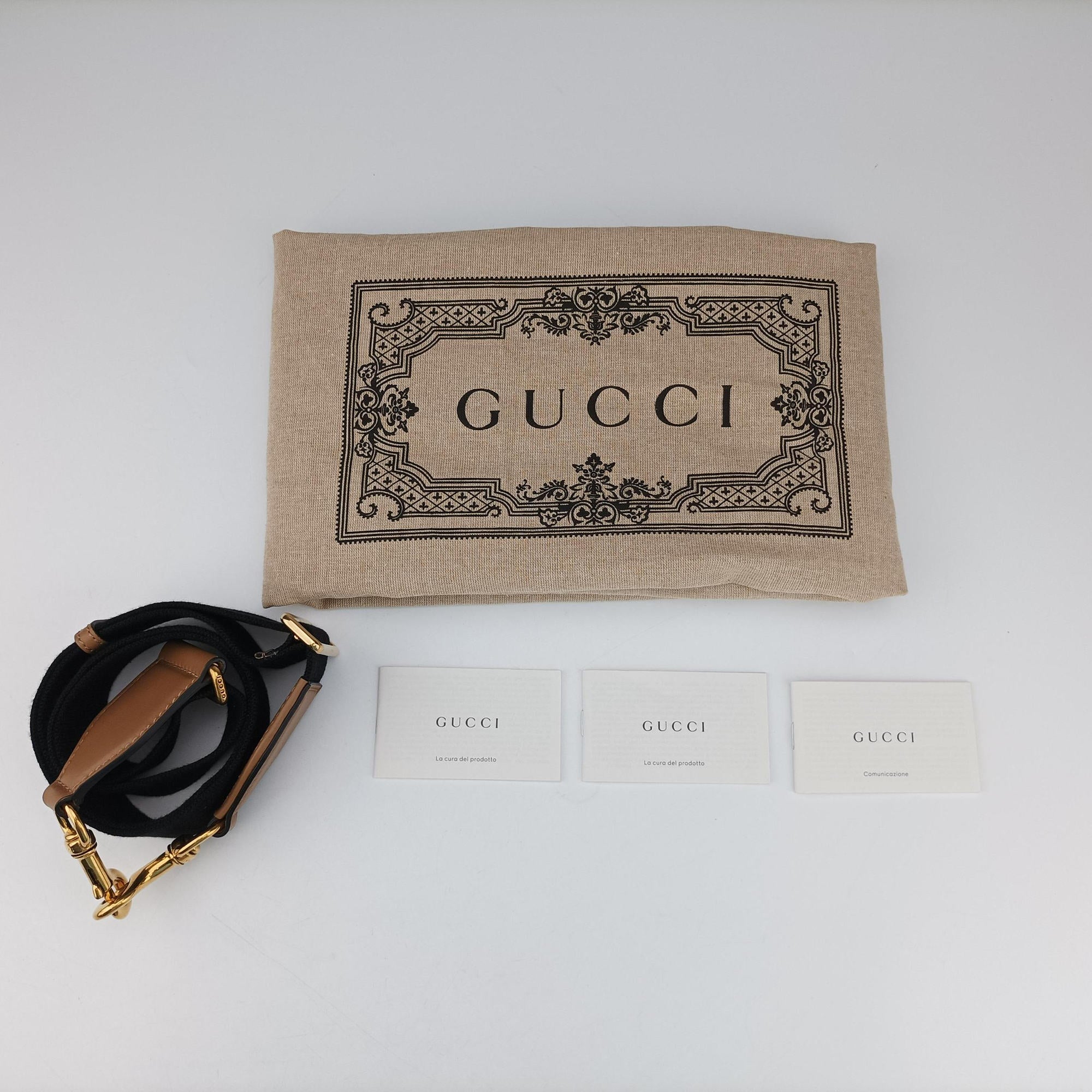 Secondhand Gucci Ophidia Black × Brown × Multicolor Leather×Canvas 715774 shoulderbag | stylenewstar