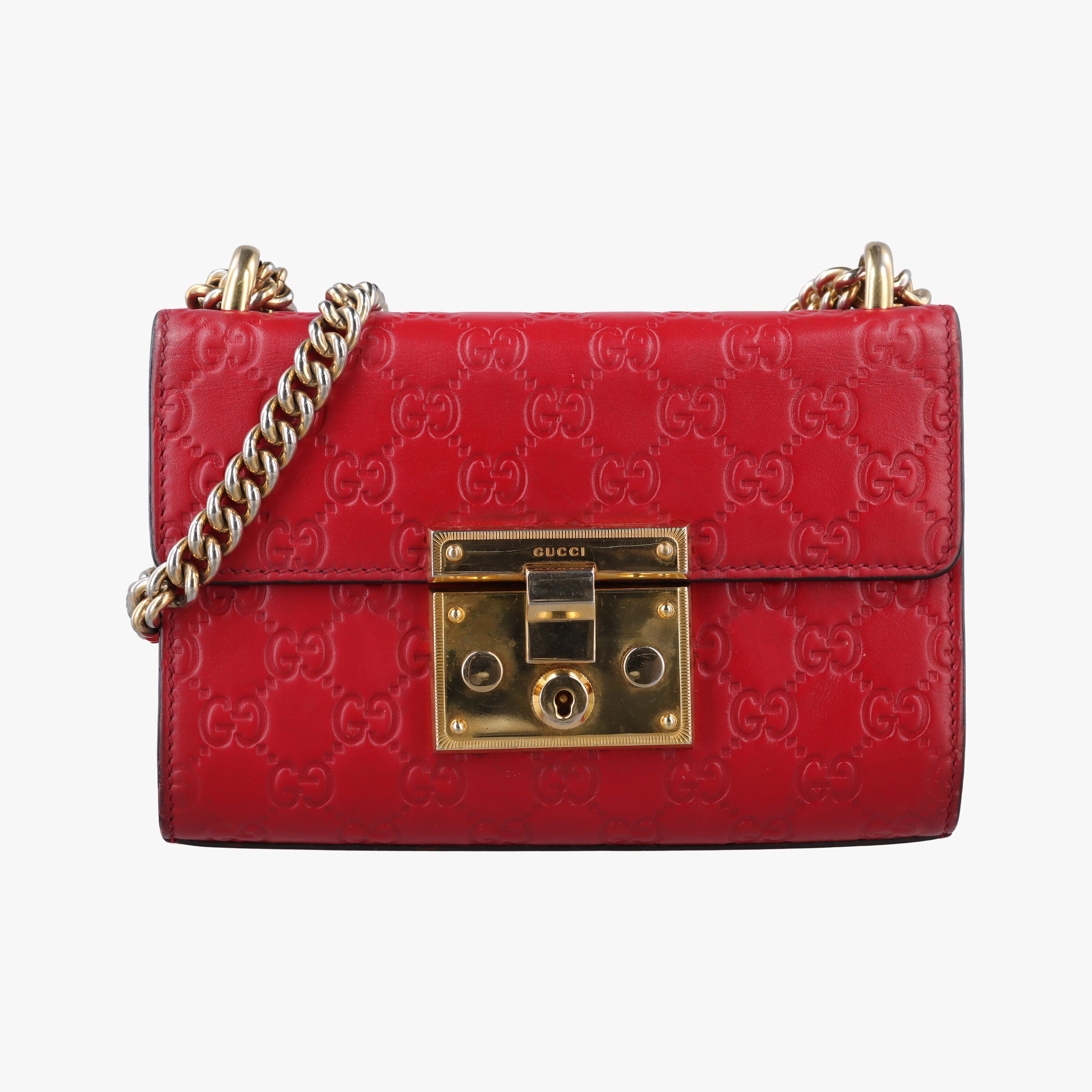 Vintage Gucci Padlock Red Leather 409487 shoulderbag | stylenewstar
