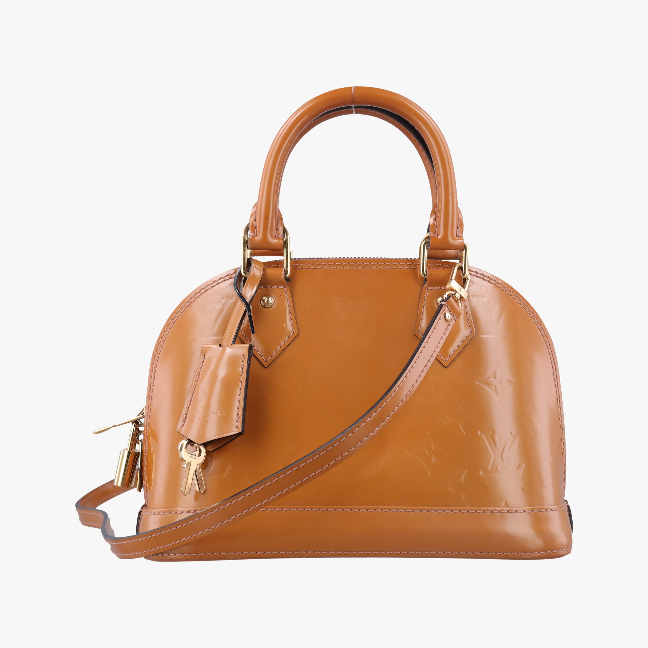 Vintage Louis Vuitton Alma BB Rose Velours Vernis M91585 shoulderbag | stylenewstar