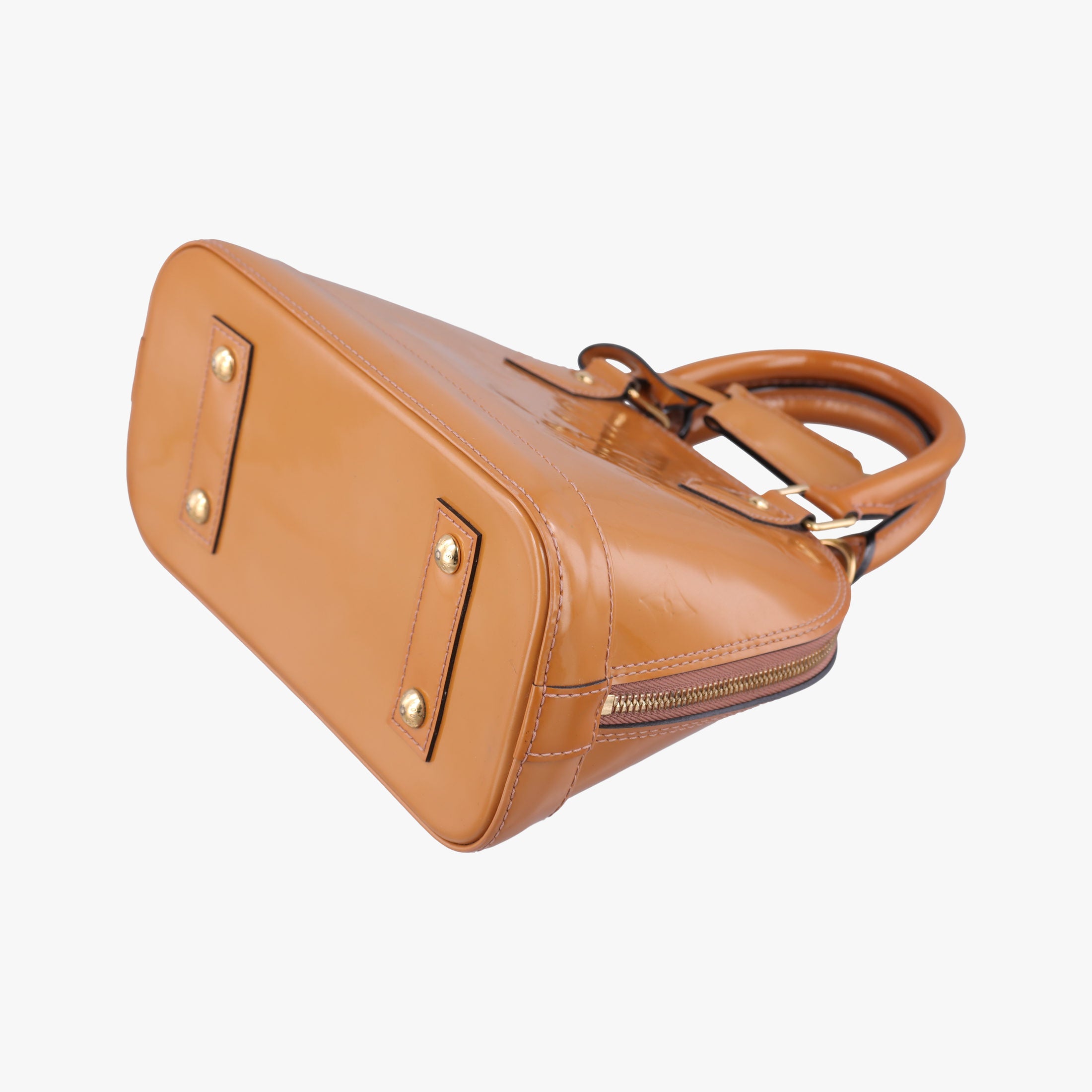 Vintage Louis Vuitton Alma BB Rose Velours Vernis M91585 shoulderbag | stylenewstar