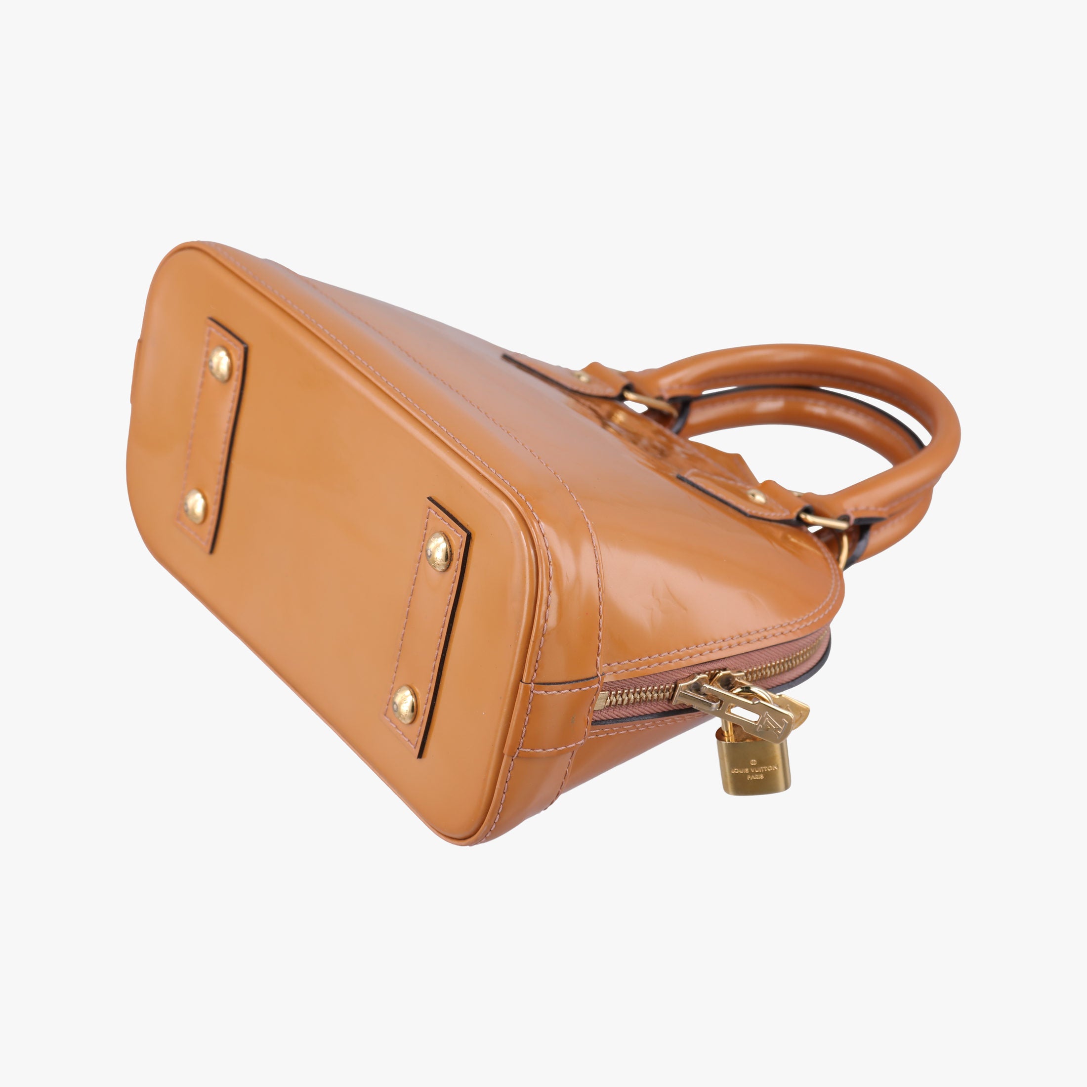 Vintage Louis Vuitton Alma BB Rose Velours Vernis M91585 shoulderbag | stylenewstar