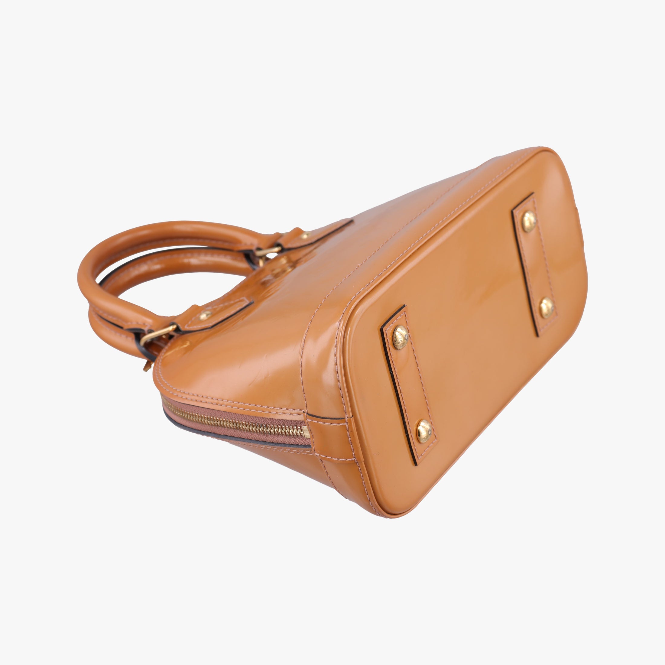 Vintage Louis Vuitton Alma BB Rose Velours Vernis M91585 shoulderbag | stylenewstar