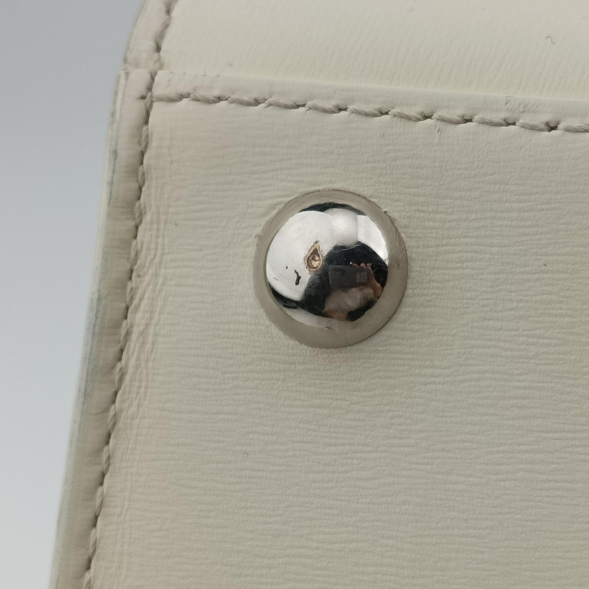 Pre-owned Delvaux Brillant White Leather  shoulderbag | stylenewstar