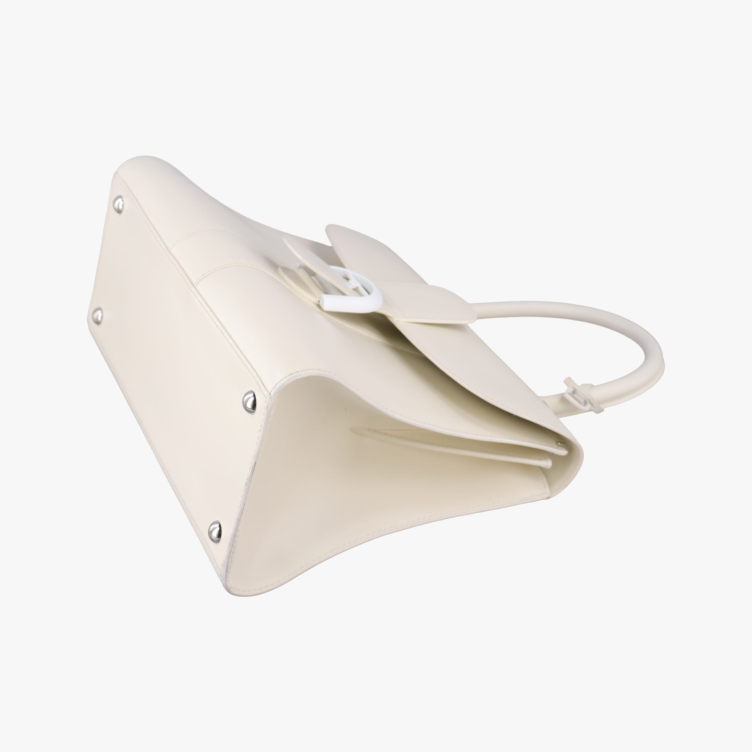 Pre-owned Delvaux Brillant White Leather  shoulderbag | stylenewstar