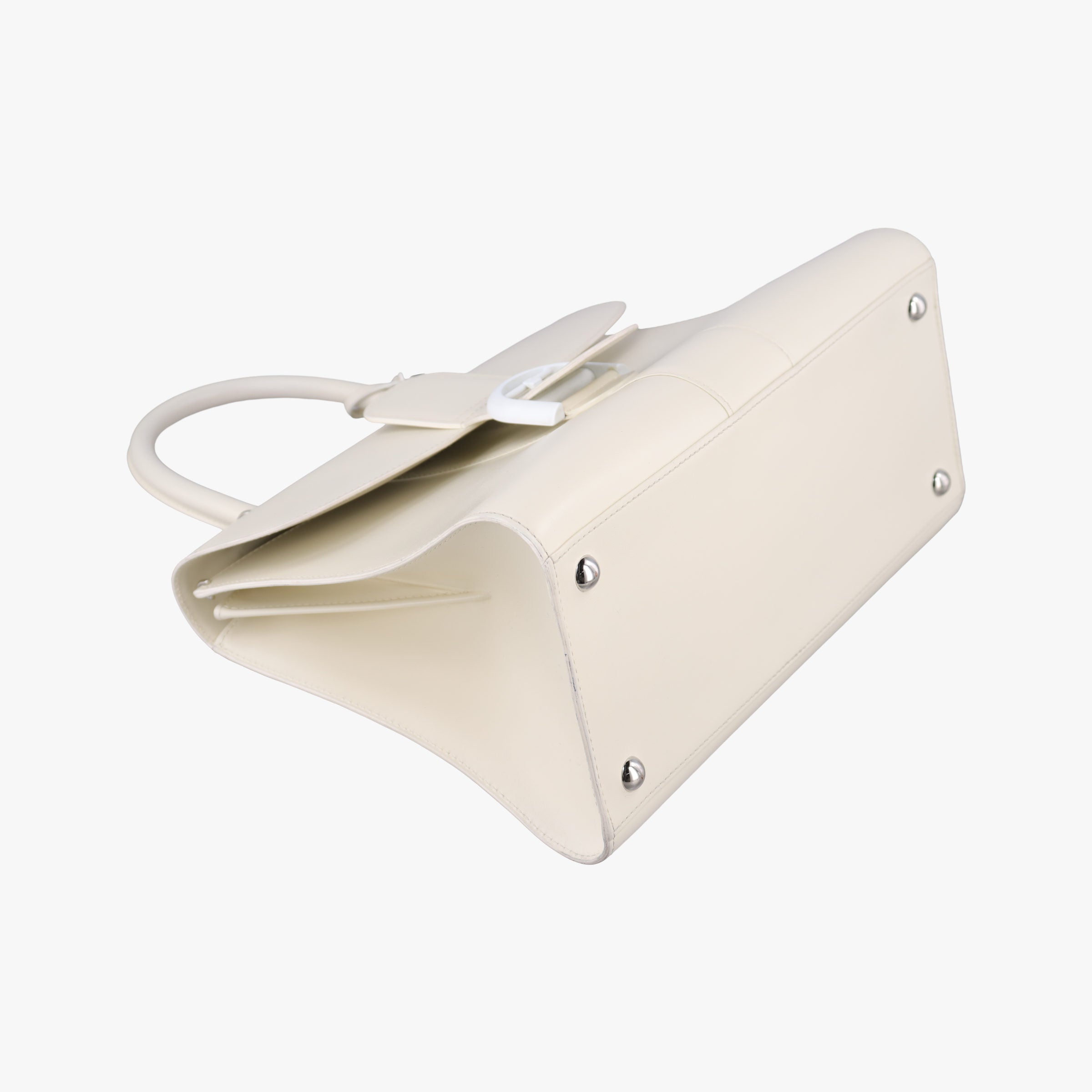 Pre-owned Delvaux Brillant White Leather  shoulderbag | stylenewstar