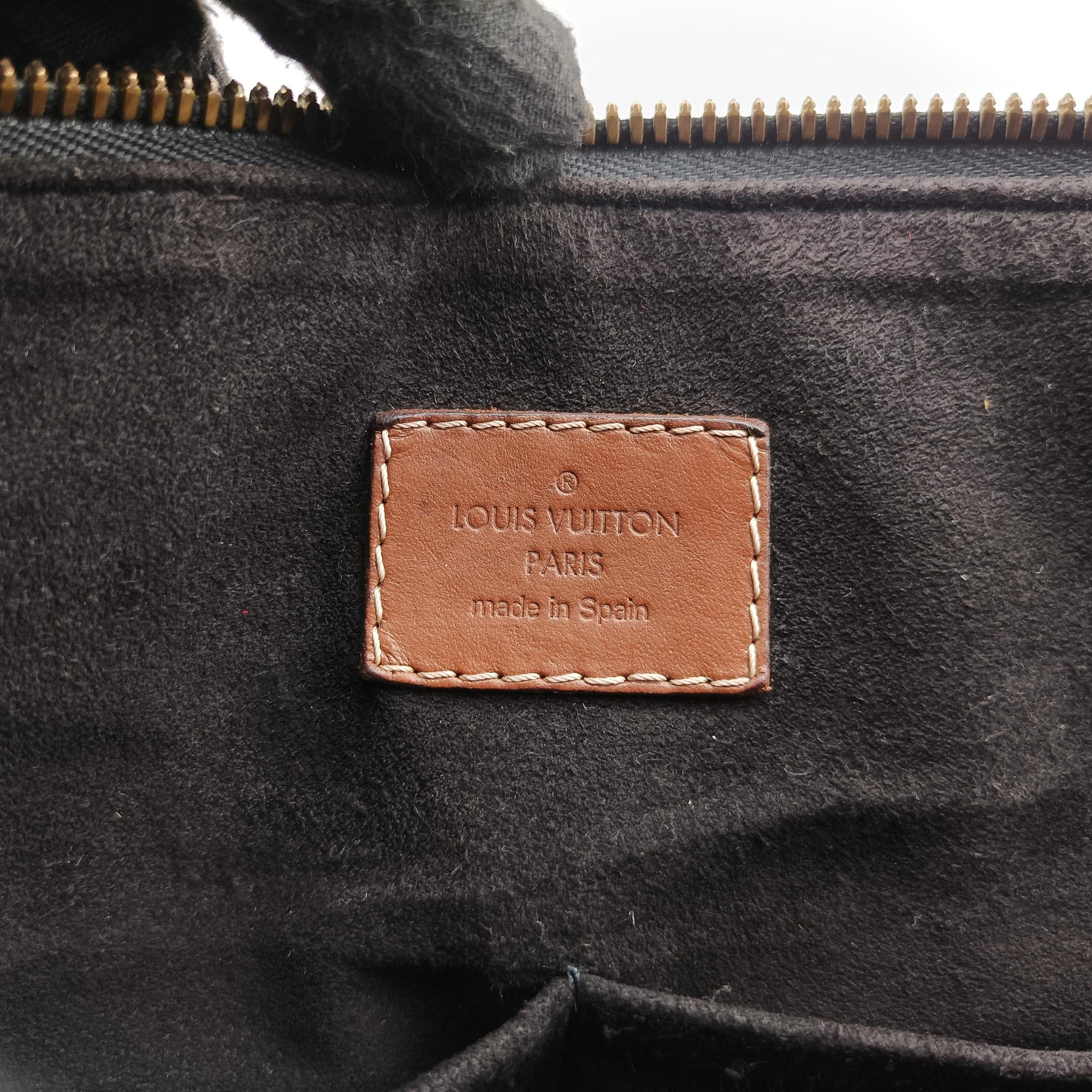 Vintage Louis Vuitton PALLAS Brown×Noir Monogram Canvas×calf leather M41175 handbag | stylenewstar