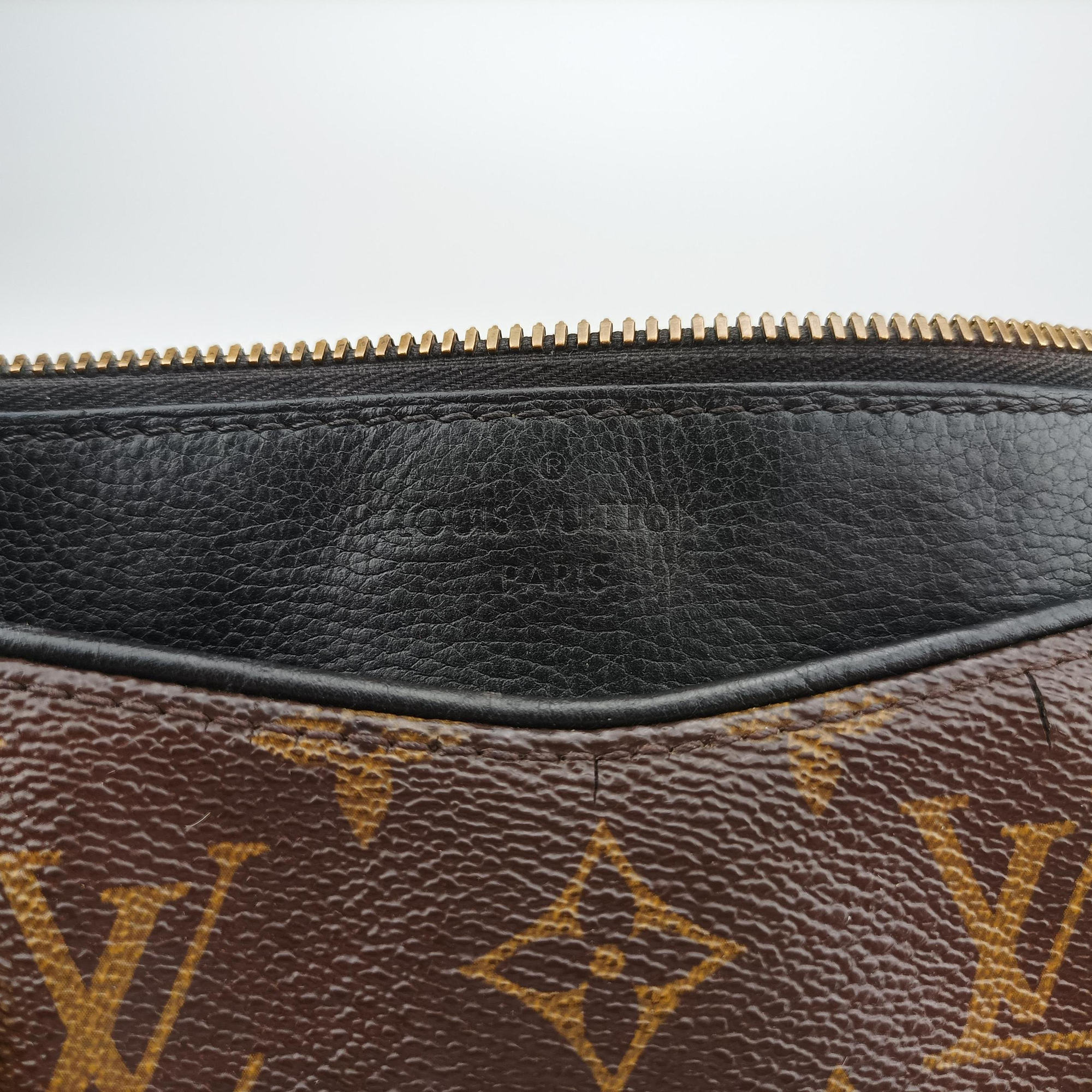 Vintage Louis Vuitton PALLAS Brown×Noir Monogram Canvas×calf leather M41175 handbag | stylenewstar