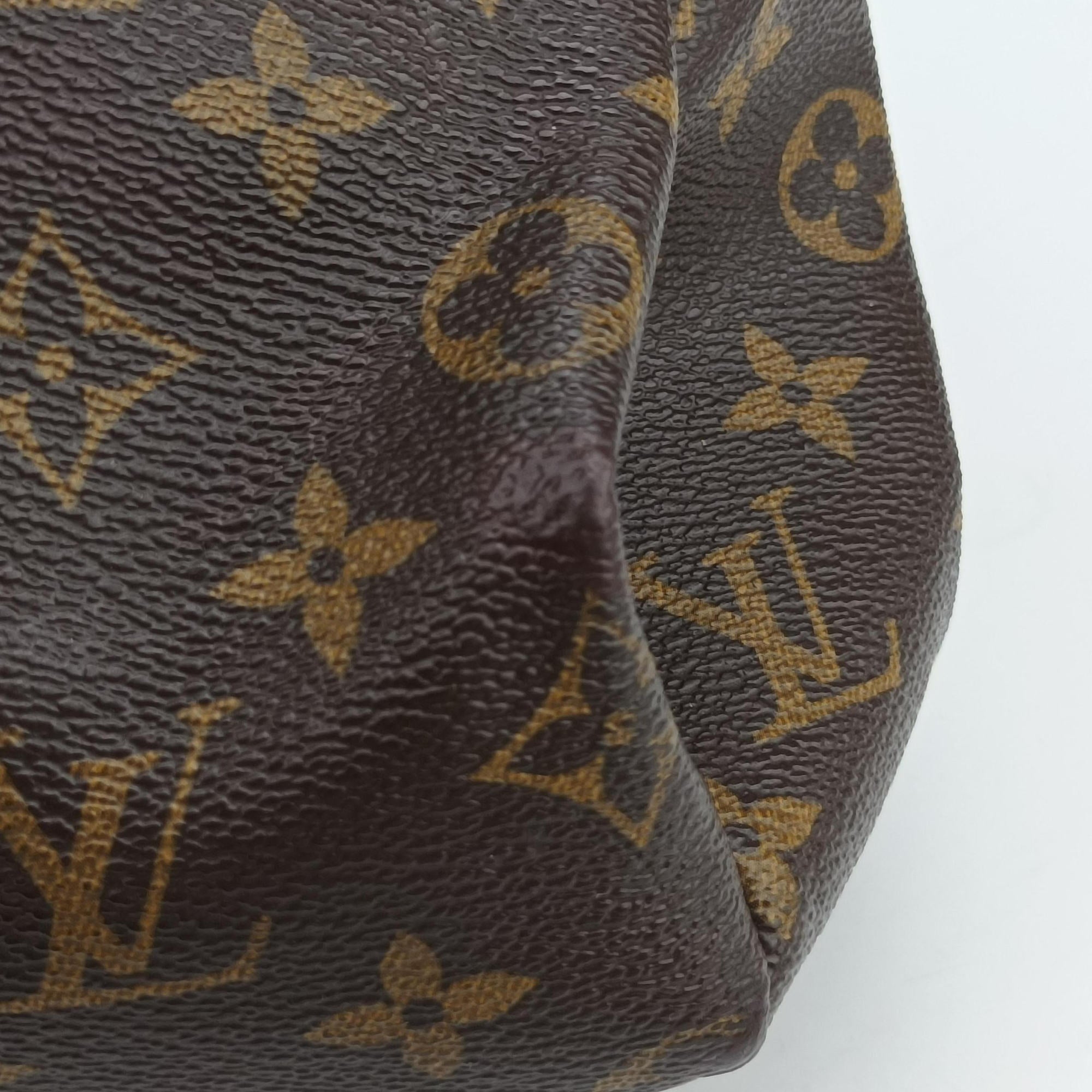 Vintage Louis Vuitton PALLAS Brown×Noir Monogram Canvas×calf leather M41175 handbag | stylenewstar