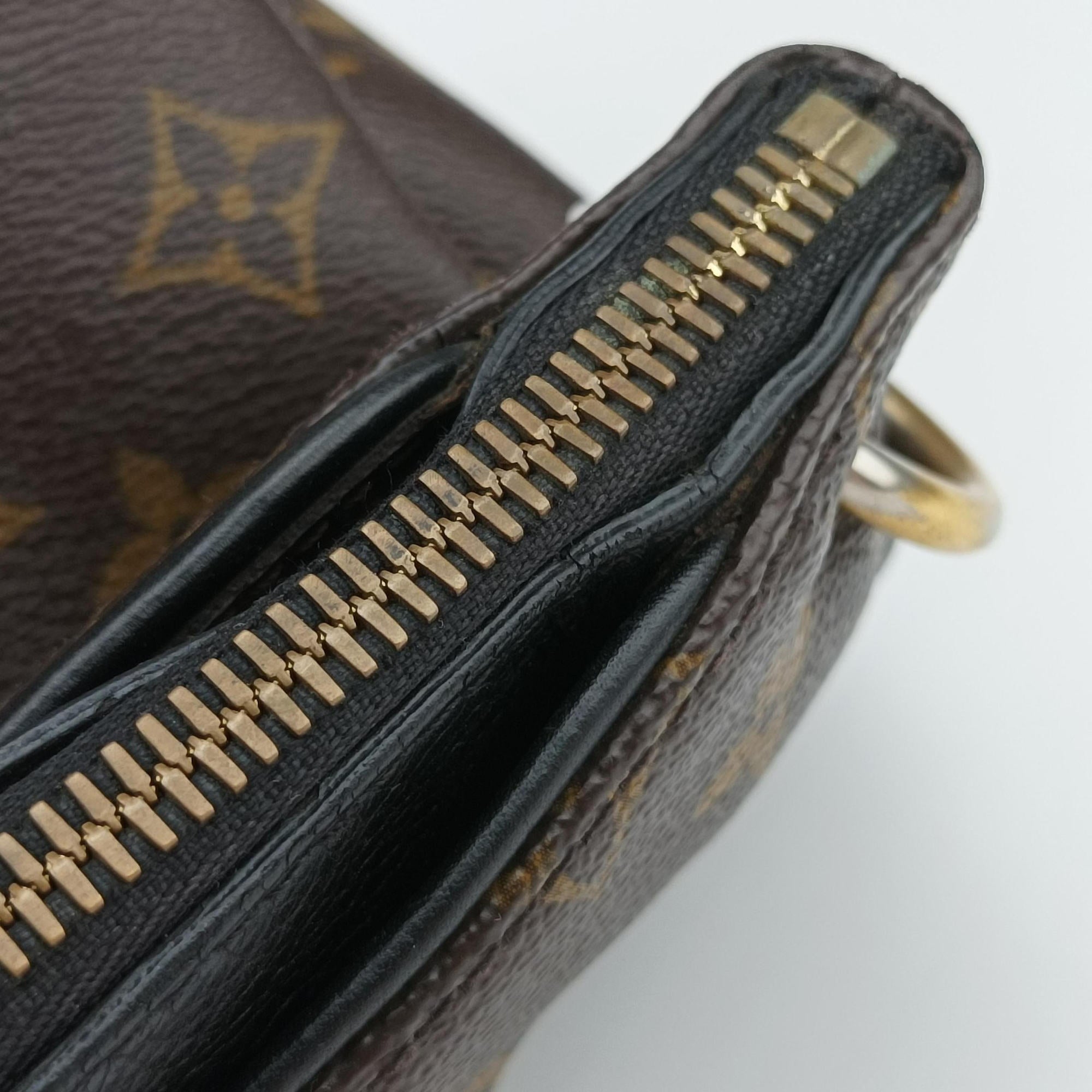 Vintage Louis Vuitton PALLAS Brown×Noir Monogram Canvas×calf leather M41175 handbag | stylenewstar