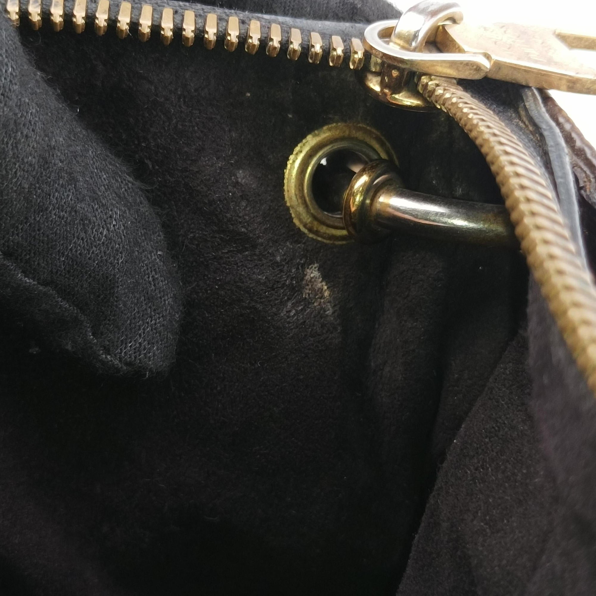 Vintage Louis Vuitton PALLAS Brown×Noir Monogram Canvas×calf leather M41175 handbag | stylenewstar