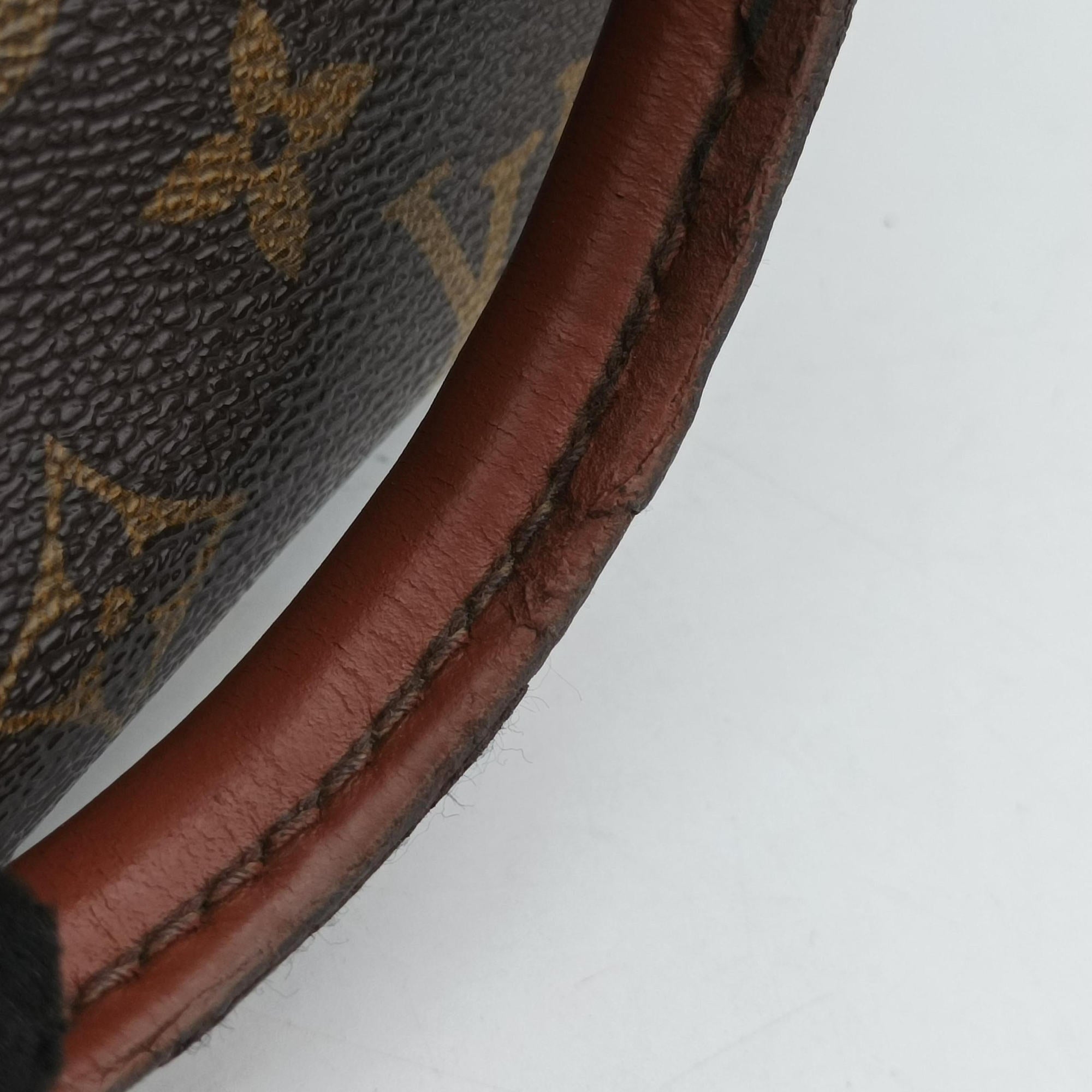 Vintage Louis Vuitton PALLAS Brown×Noir Monogram Canvas×calf leather M41175 handbag | stylenewstar
