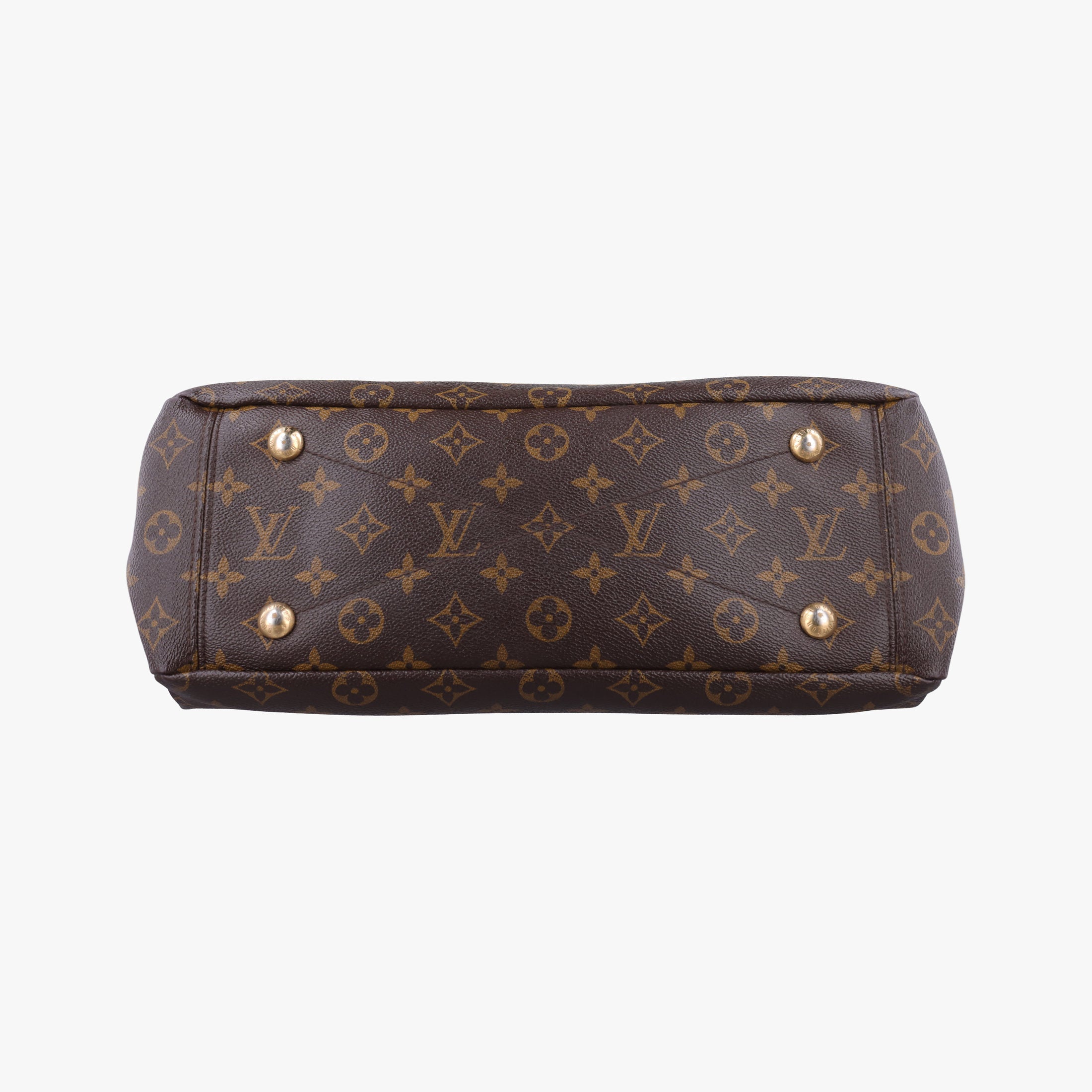 Vintage Louis Vuitton PALLAS Brown×Noir Monogram Canvas×calf leather M41175 handbag | stylenewstar